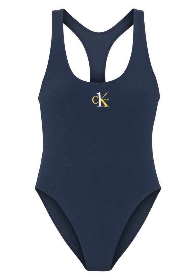 Calvin Klein Swimwear Badeanzug, mit Calvin Klein Logo Monogramm › blau  - Onlineshop OTTO