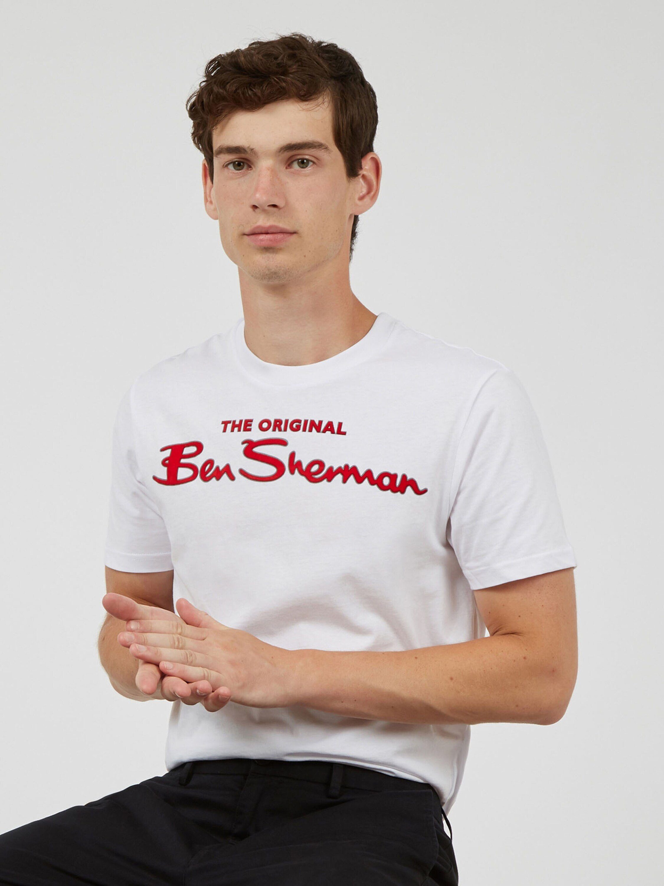 Ben Sherman T-Shirt (1-tlg) weiß Signature