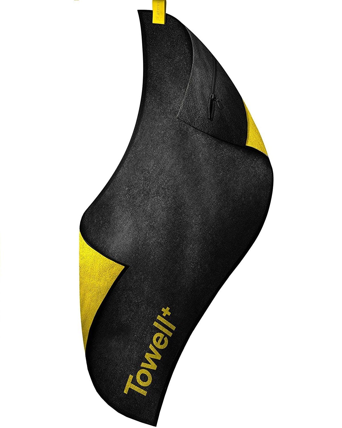 Stryve Sporthandtuch STRYVE Towell +, Sporthandtuch, Black and Yellow Edition,Schwarz Gelb, Baumwolle