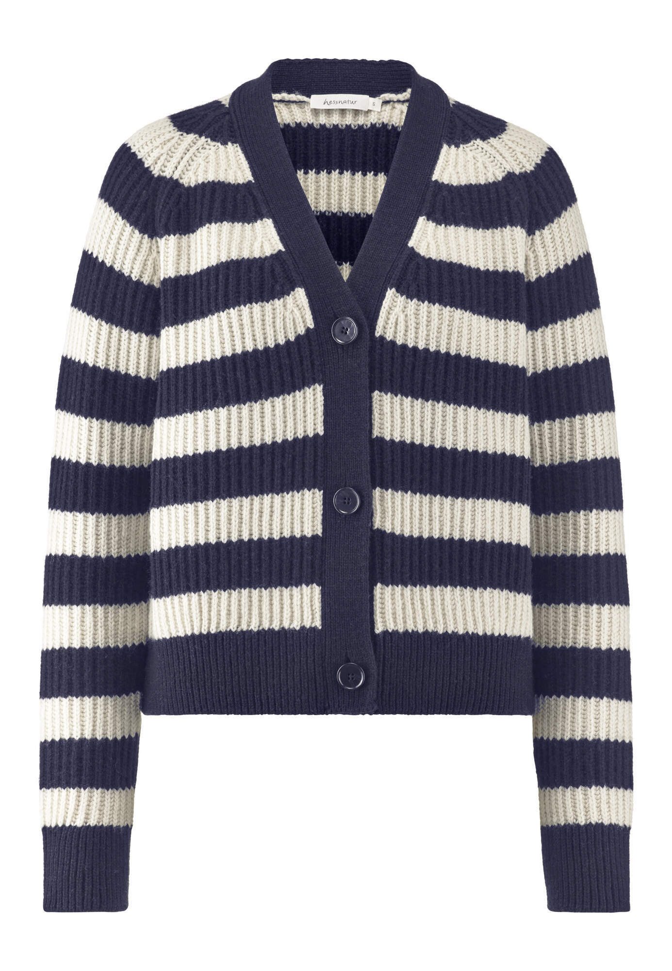 Hessnatur Strickjacke aus Bio-Merinowolle mit Bio-Baumwolle (1-tlg)