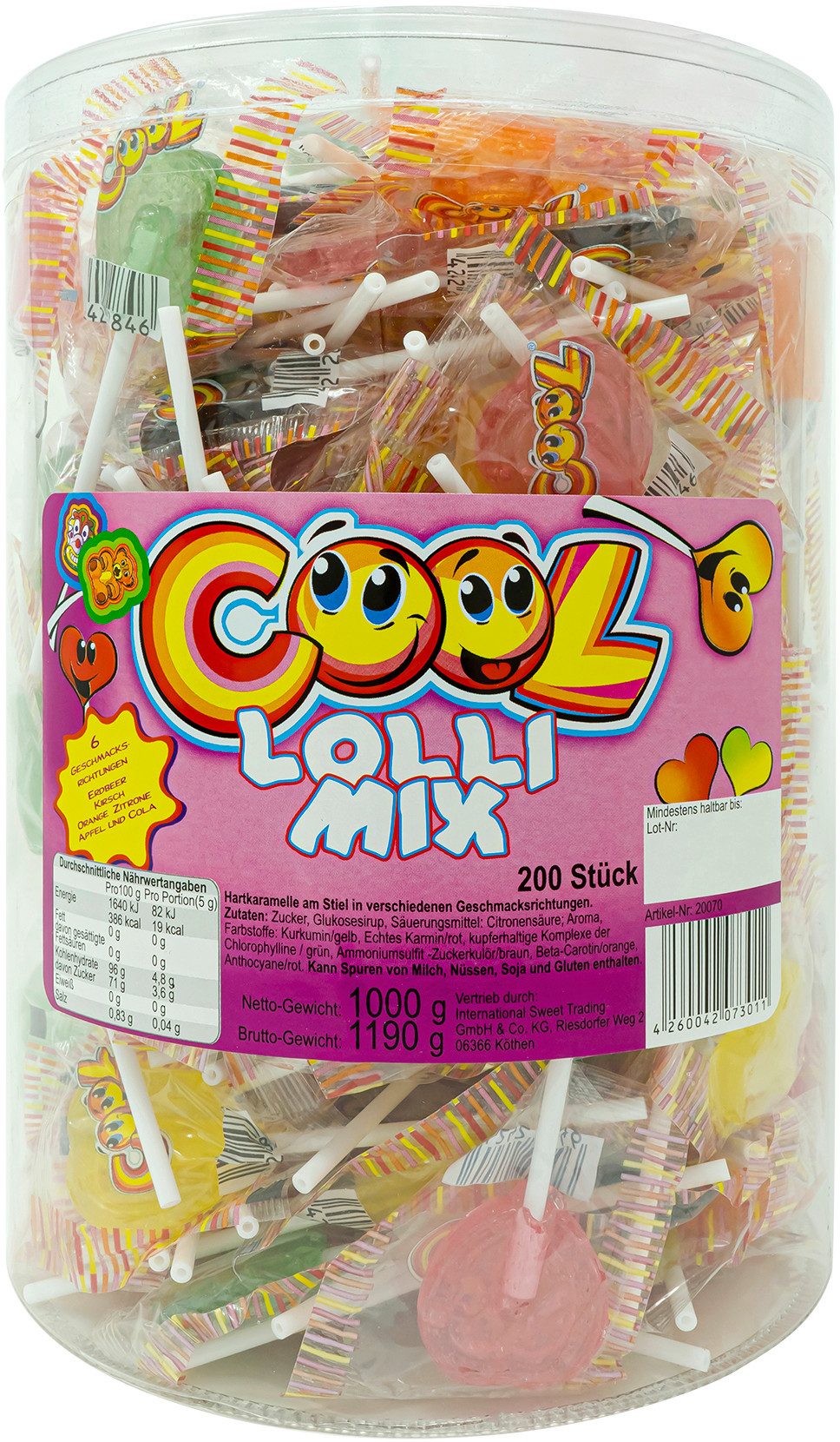 COOL Süßigkeit, Cool Lolli Mix Dose