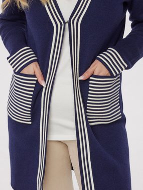 MONACO blue Cardigan Cardigan Figurumspielend mit aufgesetzten Taschen