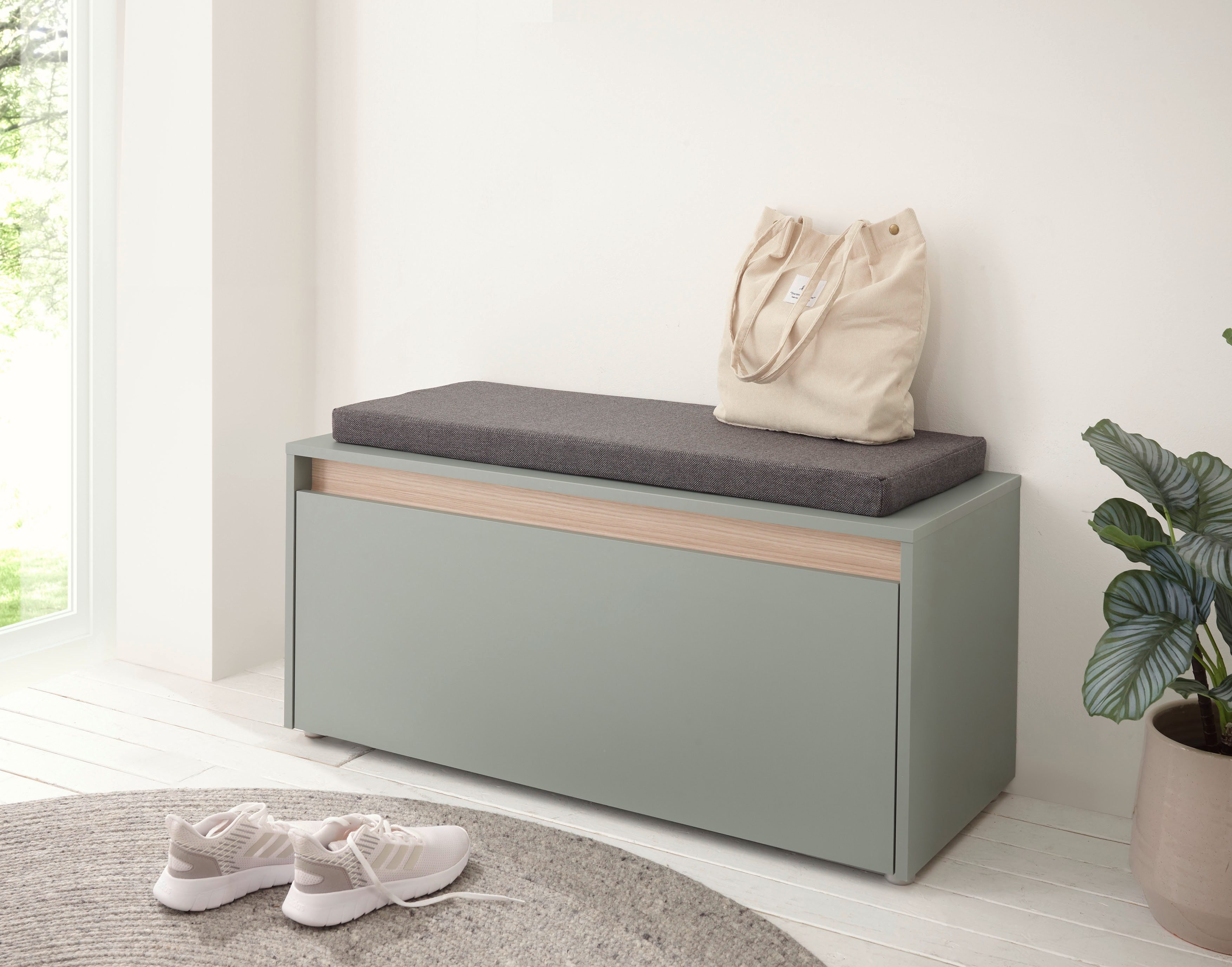 INOSIGN Polsterbank GiRON/CiTY, Garderobenbank mit Klappe, günstig online kaufen