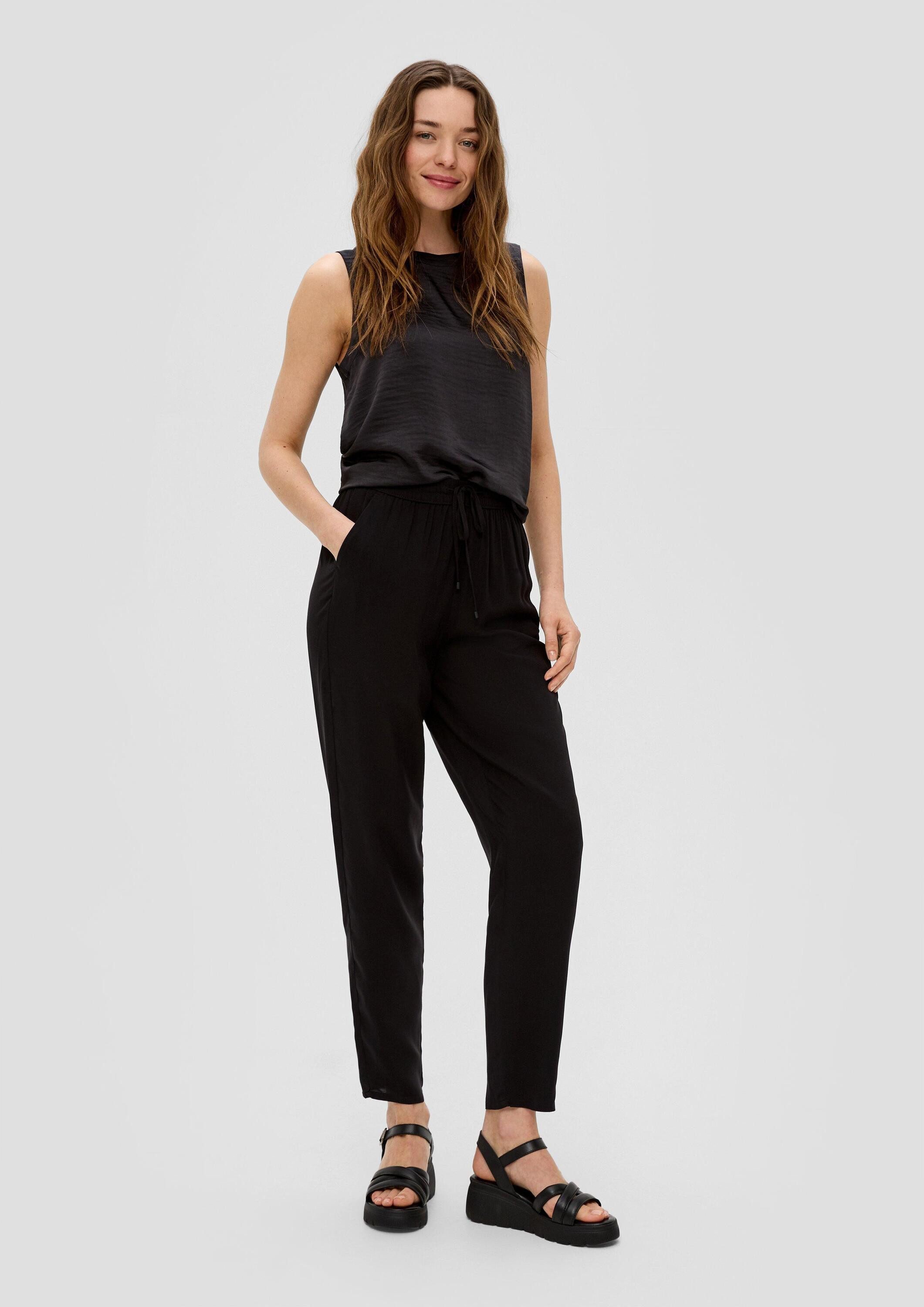 s.Oliver Chinos Hose Ankle-Hose aus reiner Viskose