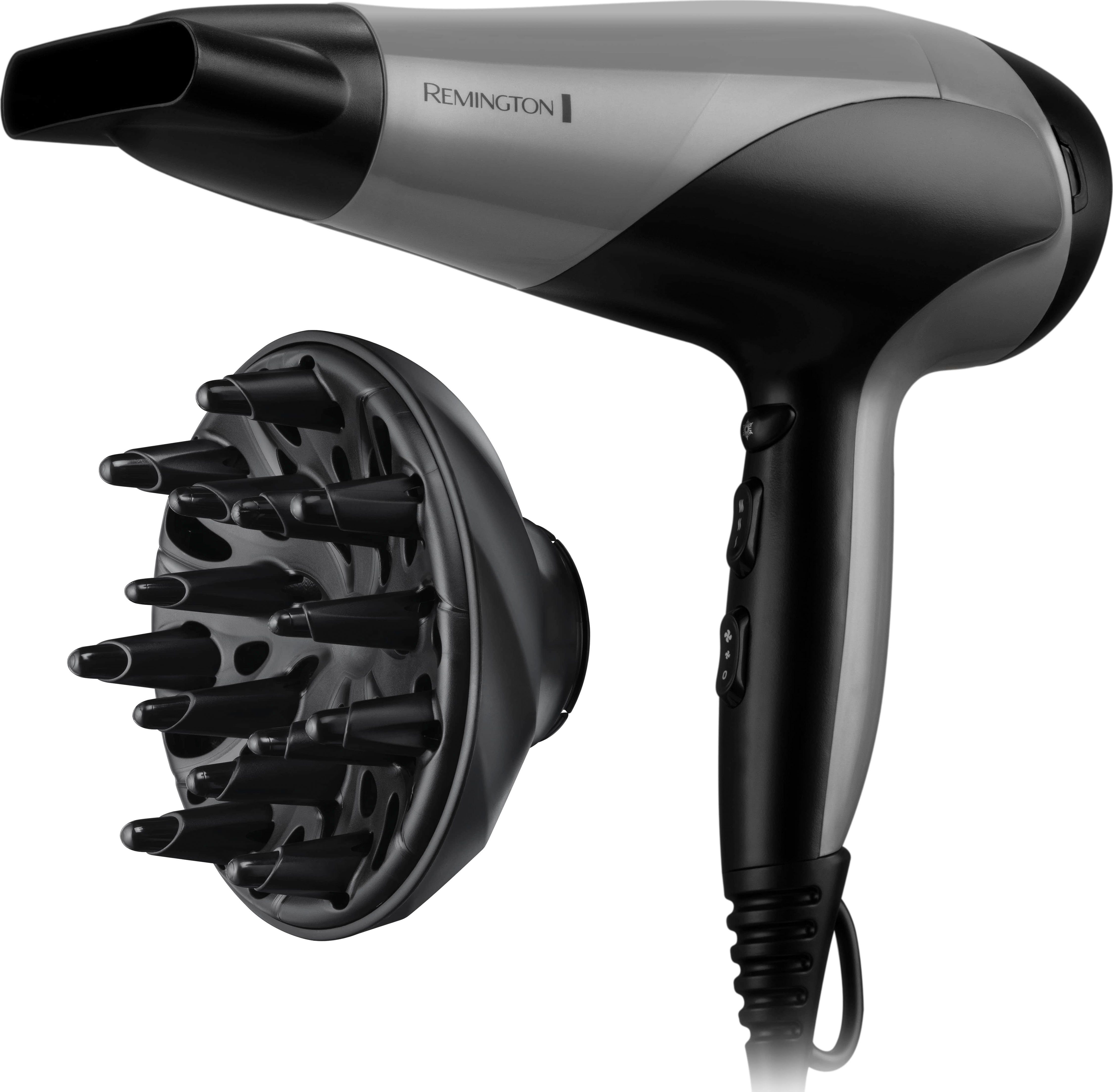 Remington Ionic-Haartrockner Ionic Dry 2200 D3190S, 2200 W, Schnelles,  effizientes Styling, Ionenpflege, Stylingdüse & Diffusor, Breite  Stylingdüse, abnehmbarer Luftfilter zur leichten Reinigung | Föhn