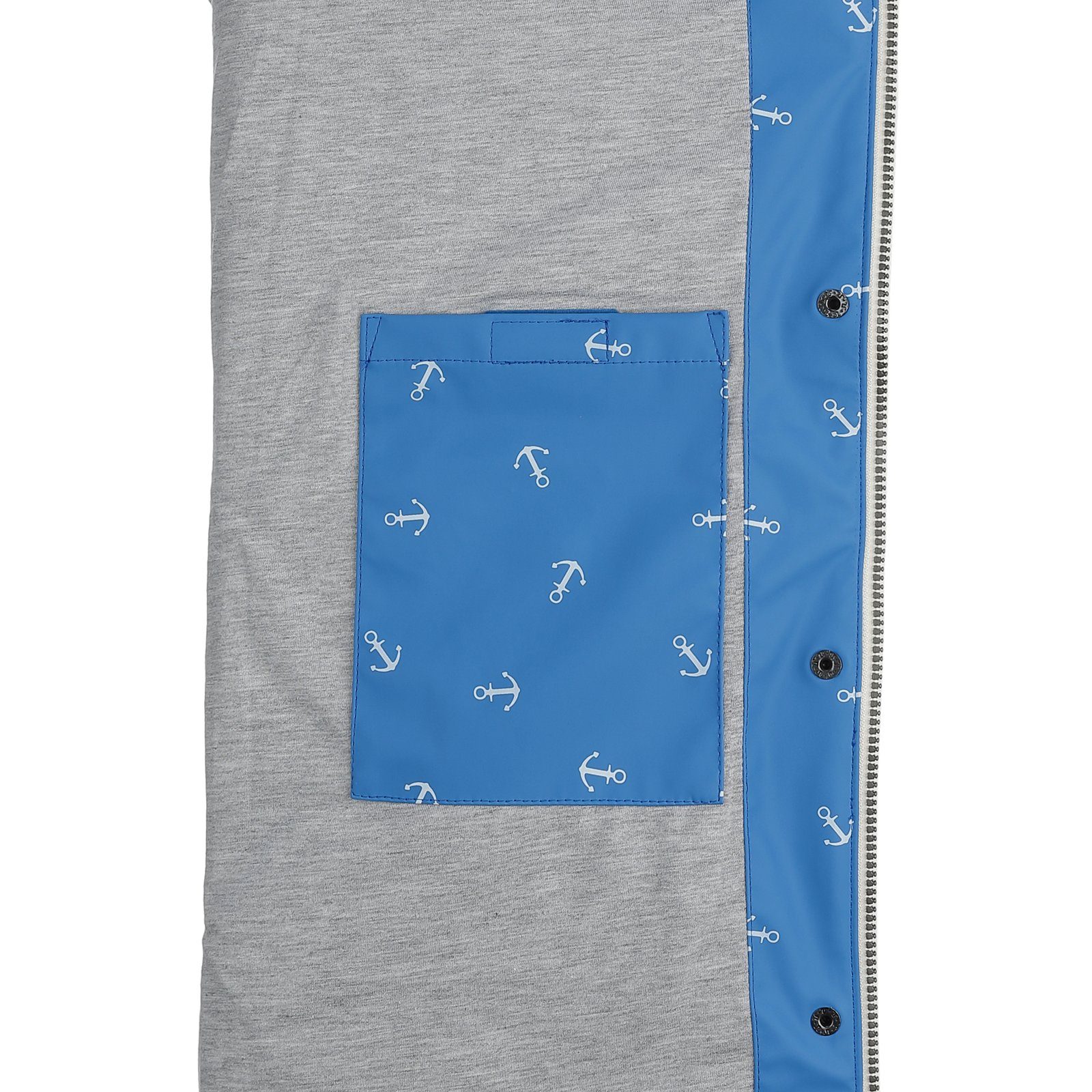 Regenmantel Fashion Cuxhaven mit wasserdicht Dry Jacke Anker-Print - hellblau Regenjacke Damen Kapuze