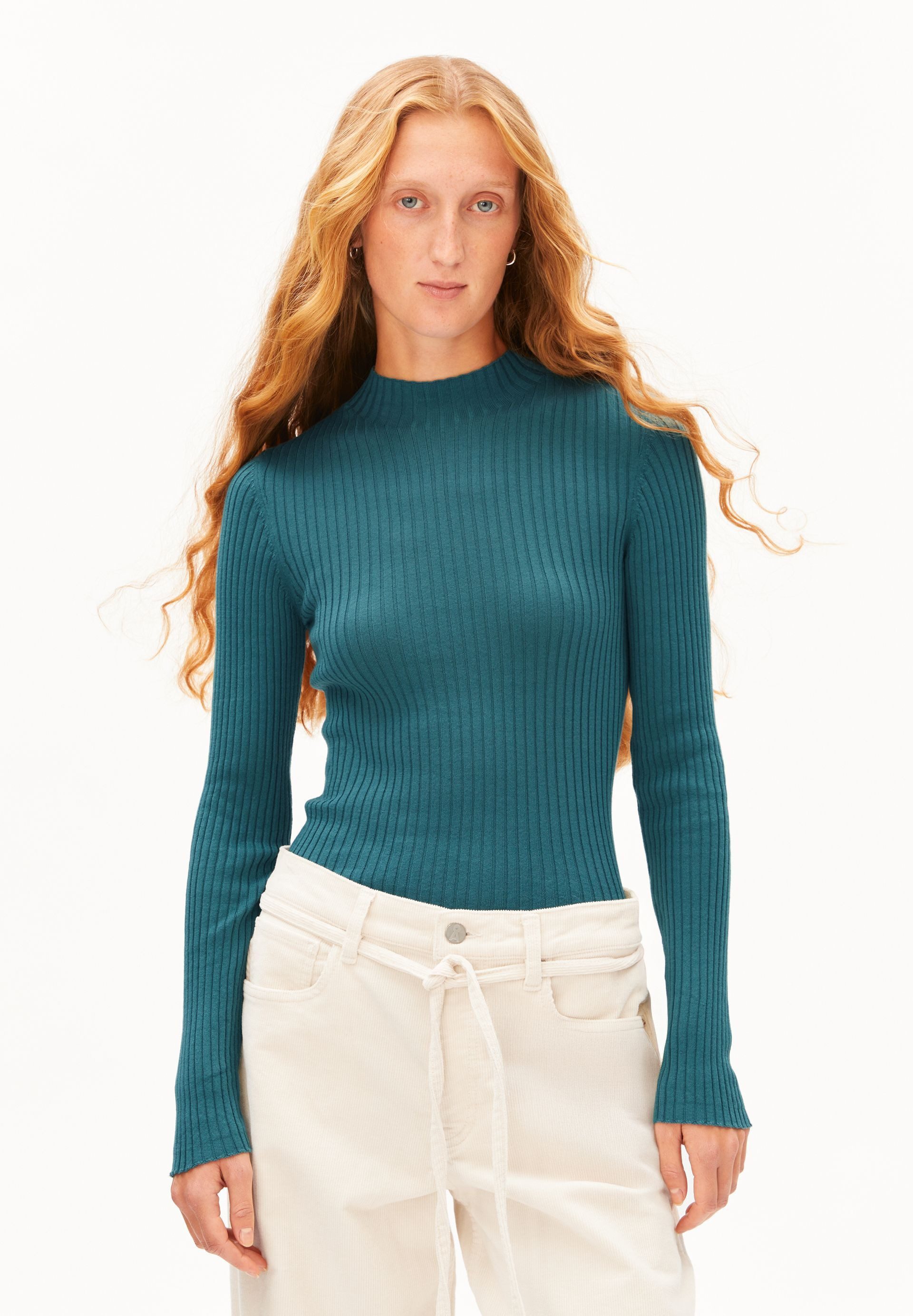 Armedangels Strickpullover ALAANIA Pullover Slim Fit aus Bio-Baumwolle Fitted
