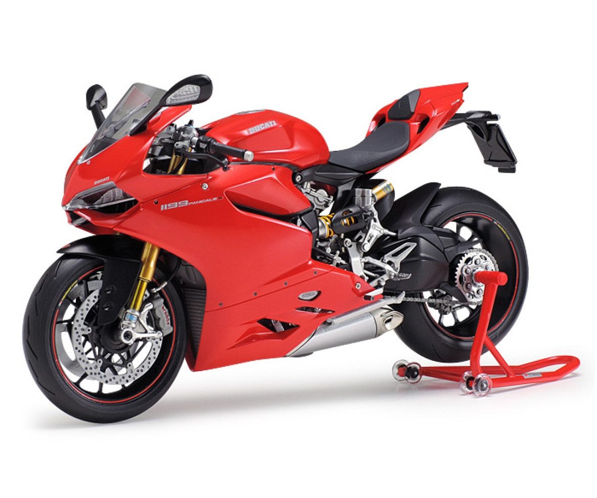 Modellbausatz Tamiya Ducati 1199 Panigale S Motorrad 1:12 Plastik Modellbau Bausatz