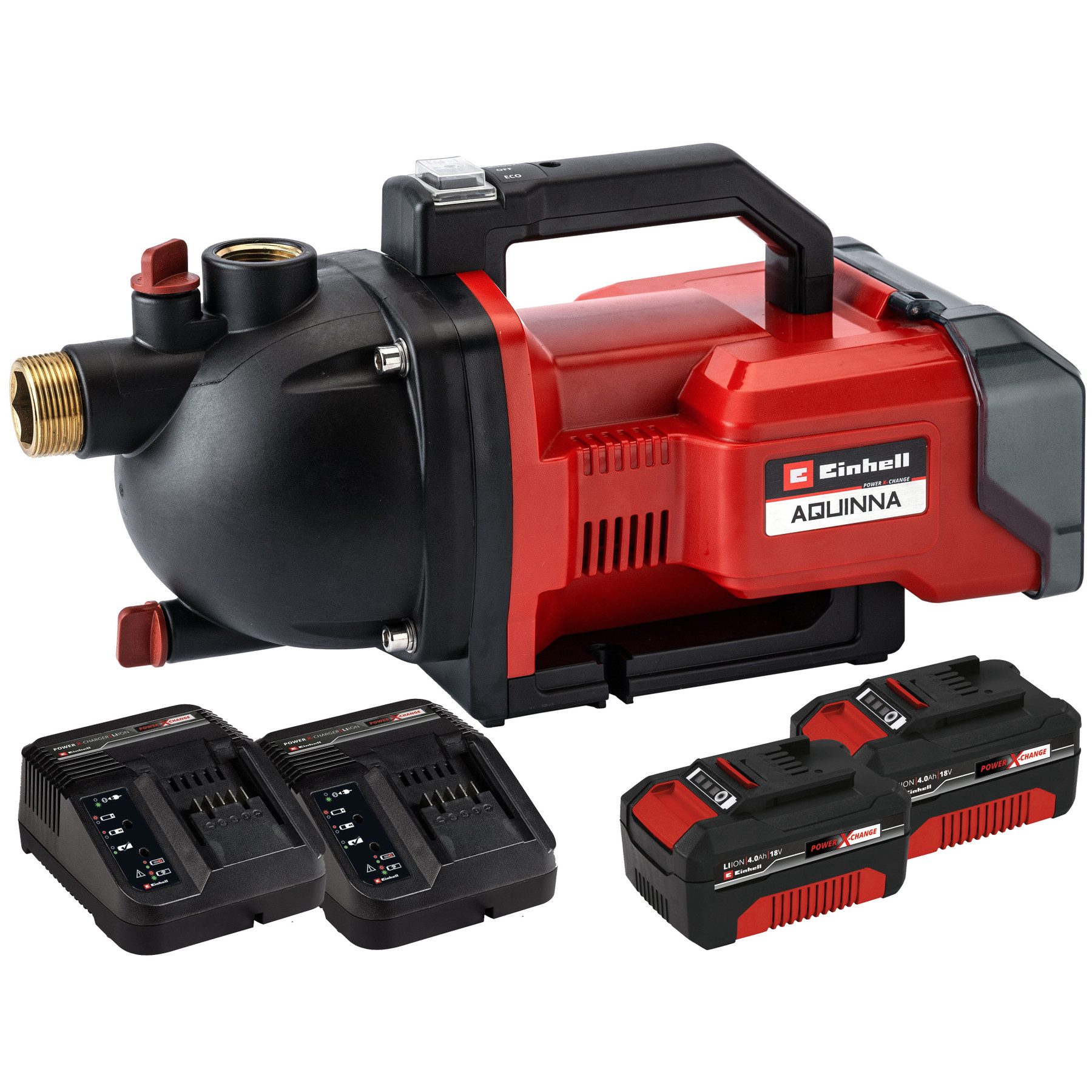 Akku-Gartenpumpe EINHELL Akku-Gartenpumpe AQUINNA 36/30 Set (2x4,0 Ah)