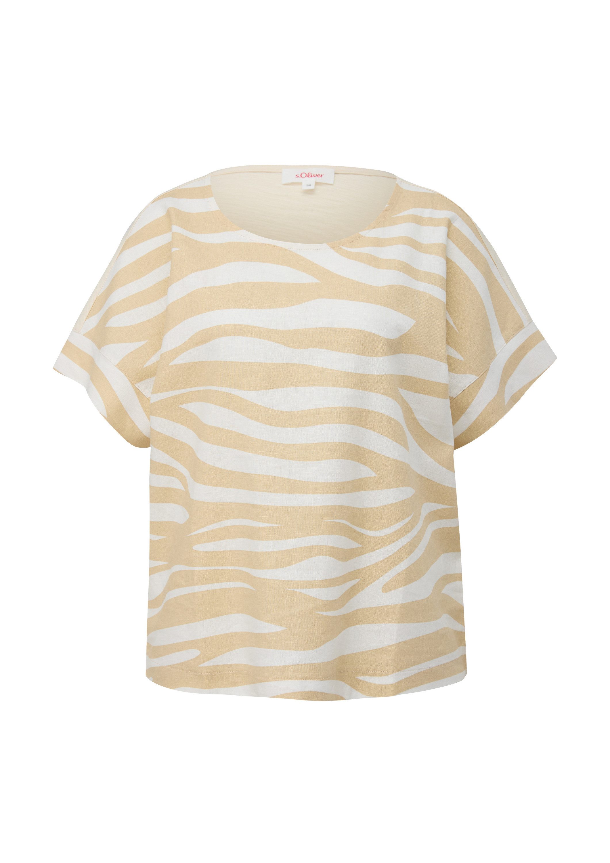 s.Oliver Kurzarmshirt T-Shirt Fabricmix-T-Shirt im Relaxed günstig online kaufen