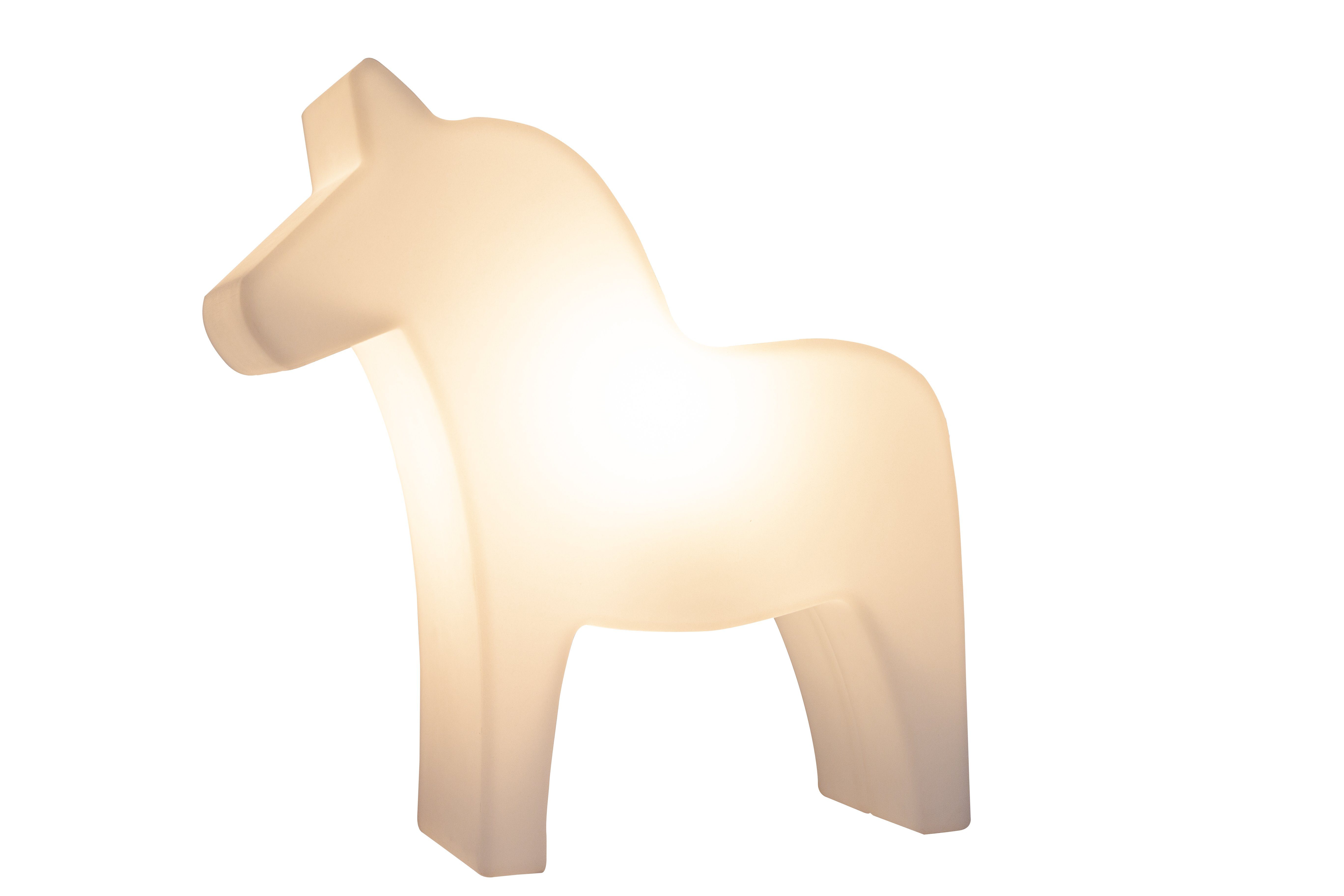 8 seasons design LED Dekofigur Shining Dala Horse, Dekolampe für außen (Garten, Terrasse, Balkon), LED fest integriert, kaltweißes und buntes Licht (15 Farben), dimmbar, RGB Farbwechsel, Fernbedienung - für innen & draußen