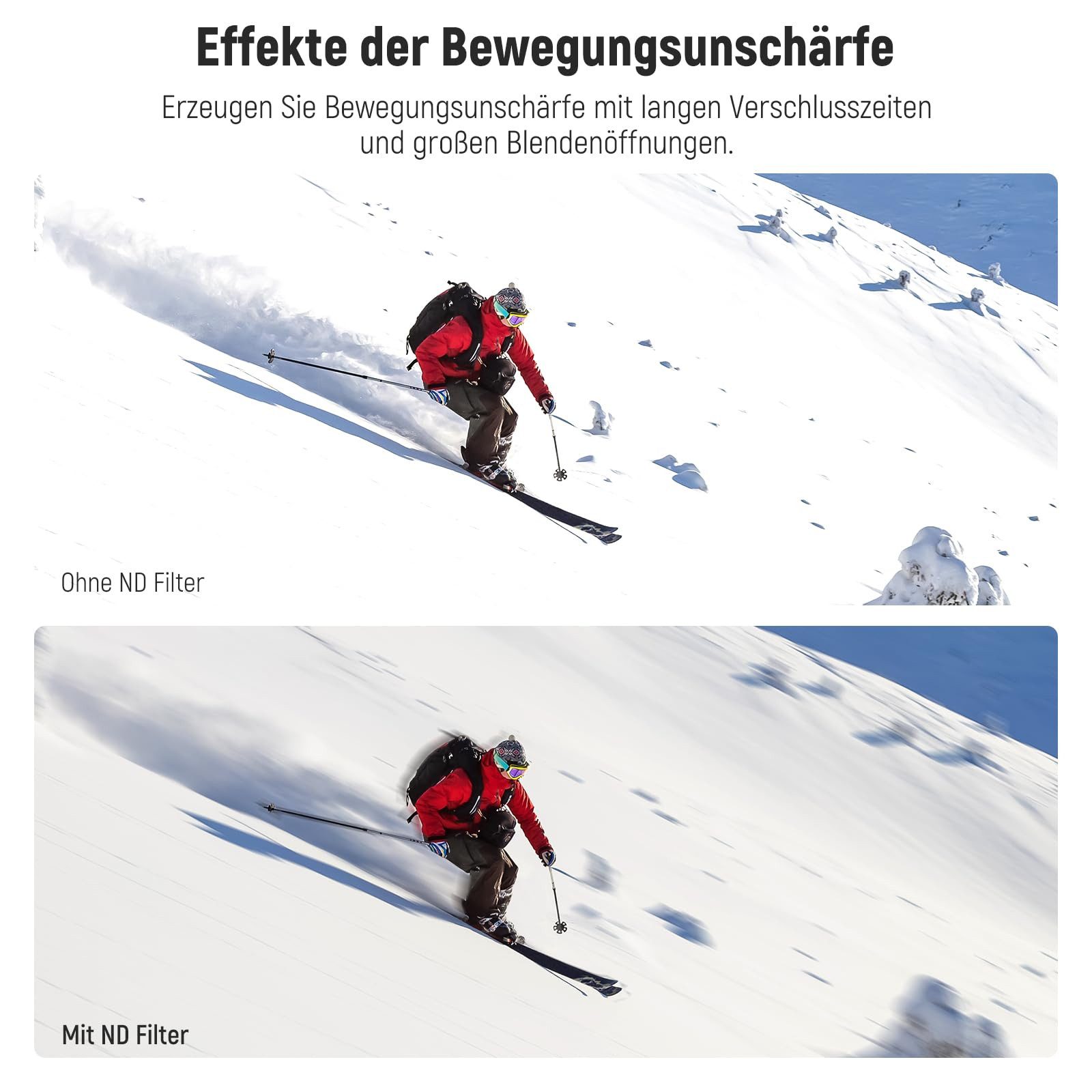 Neewer FL-91 ND Filter Set für DJI Osmo Action 4/5 Pro, ND8-ND64 Foto-Filter-Sets (Mehrfach beschichtet/Leichtgewicht)