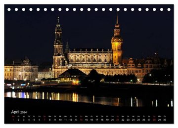 CALVENDO Wandkalender Dresden 2024 (Tischkalender 2024 DIN A5 quer), CALVENDO Monatskalender