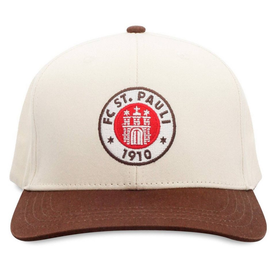 FC St. Pauli Baseball Cap Logo (Creme/Braun) Größenverstellbar