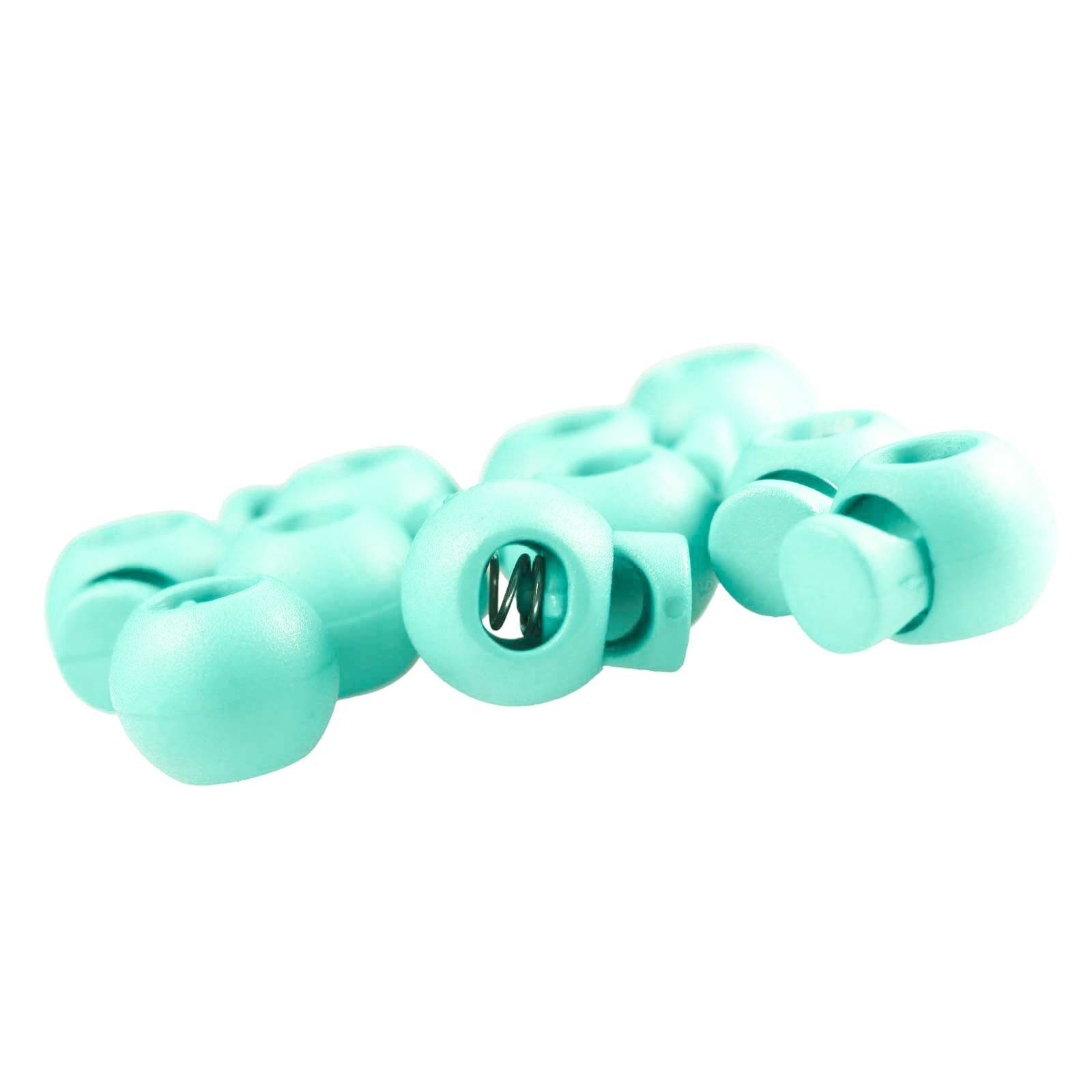 maDDma 10 Einloch-Kordelstopper rund 15x19mm, Durchzug 4x5,5mm Gurtstecker