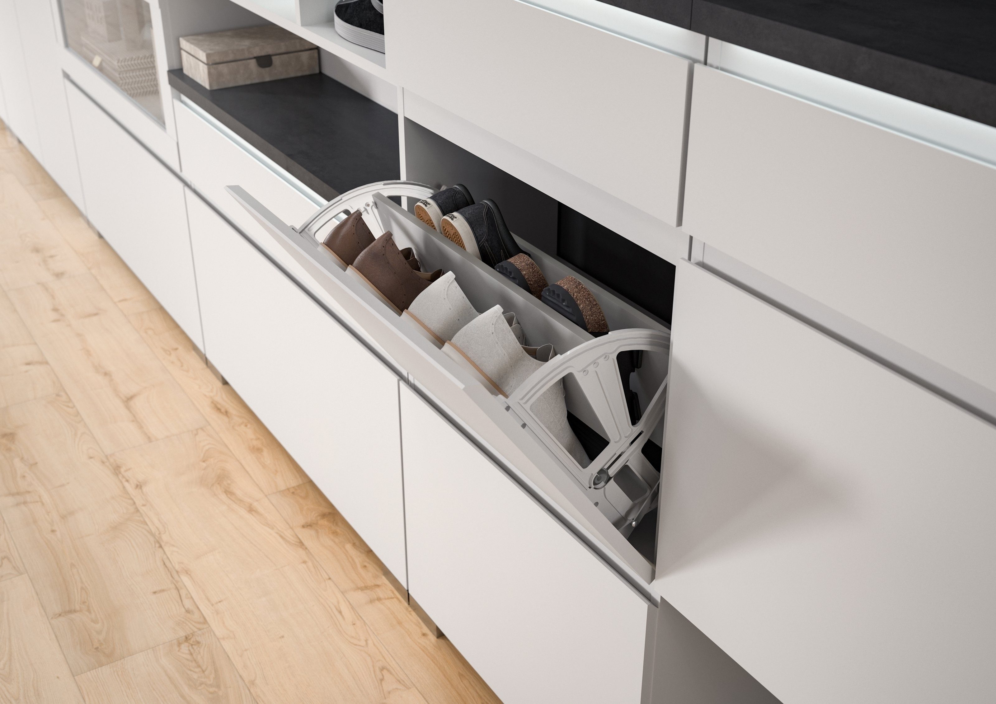 xonox.home Schuhschrank in Weiß - 95x130x18cm (BxHxT)