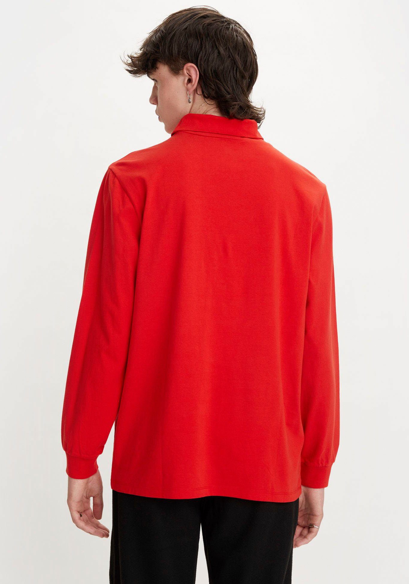 Levi's® orangerot Baumwolle Rollkragenshirt TEE TURTLENECK aus