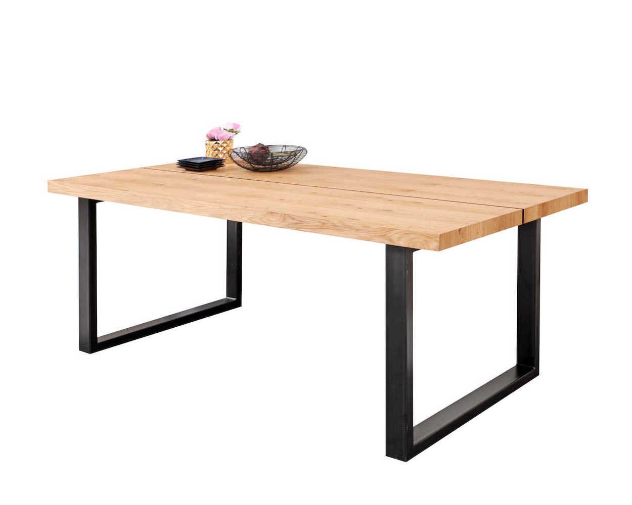 Tisch Natürliches Möbel Esstisch, Metall Loft JVmoebel Holz Neu Esstisch Beine