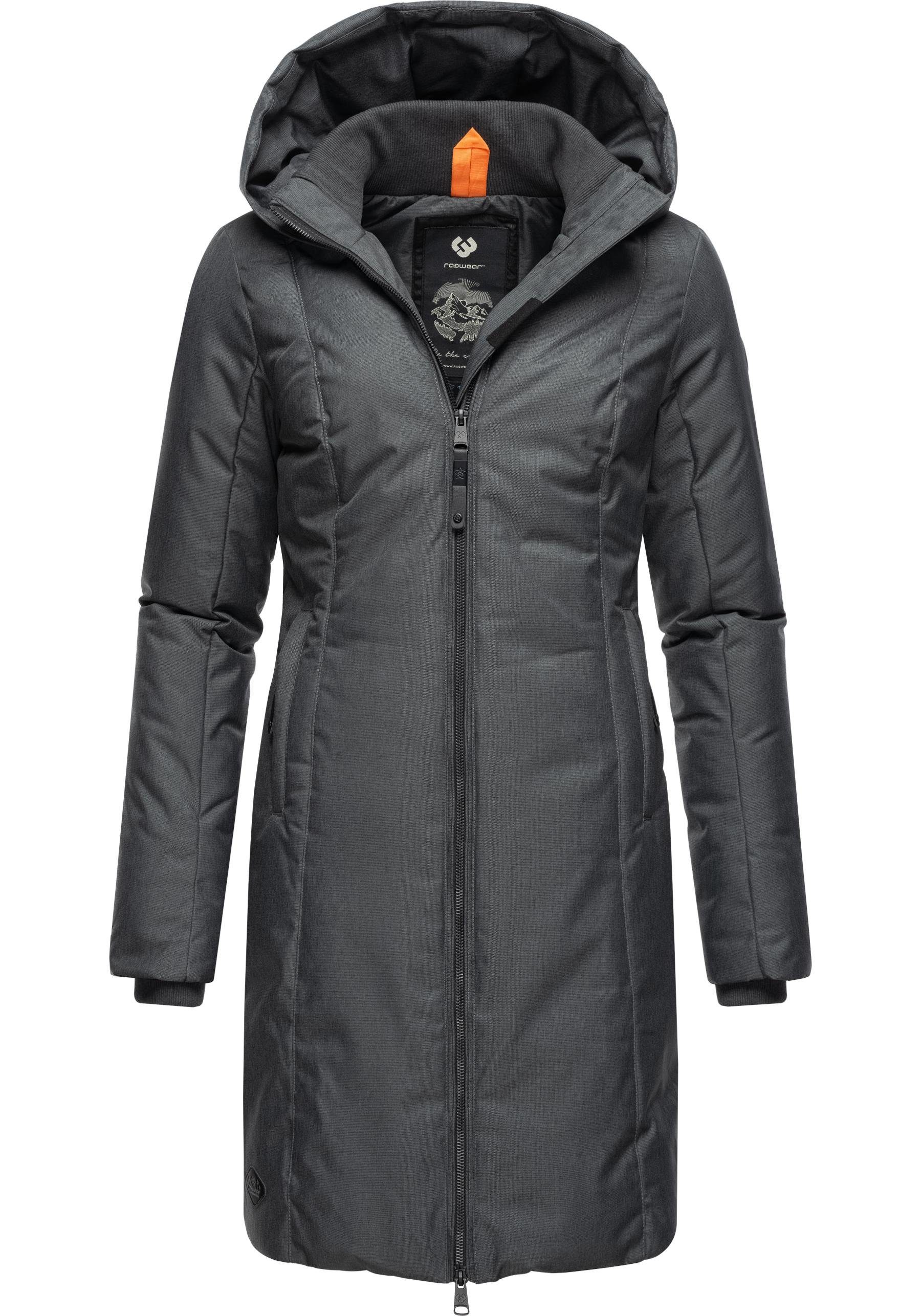 Ragwear Wintermantel Amarri Wasserdichter Winterparka mit großer Kapuze
