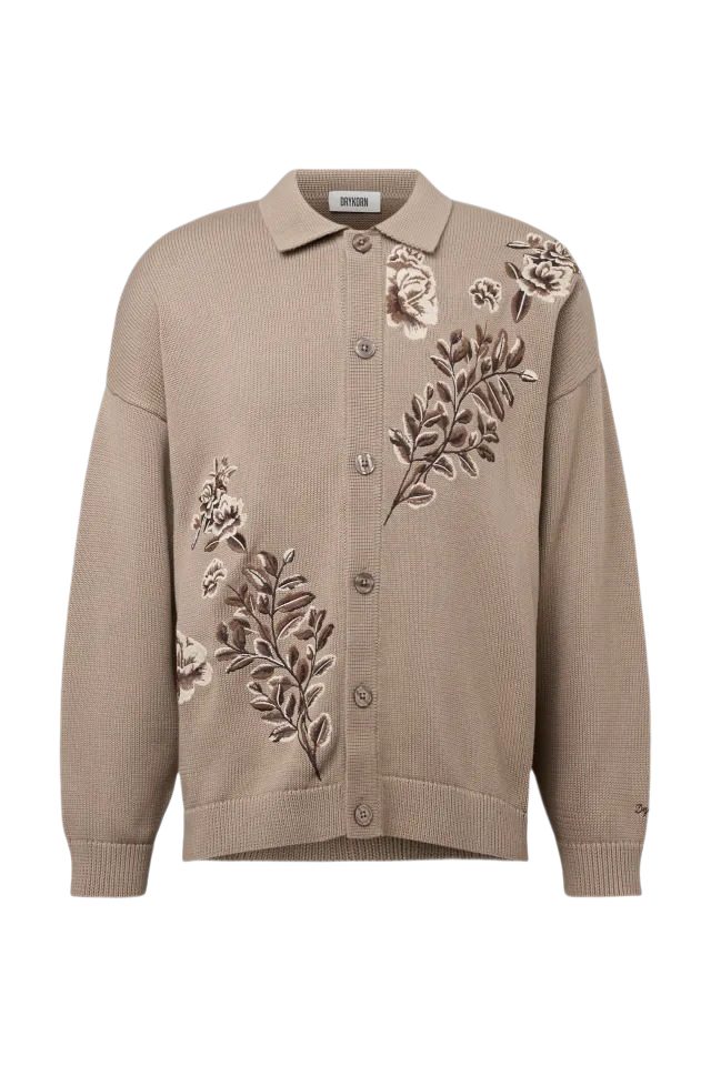 Drykorn Strickpullover natur,Freizeit,Baumwolle,Floral,Kent,Lang,Regular Fit