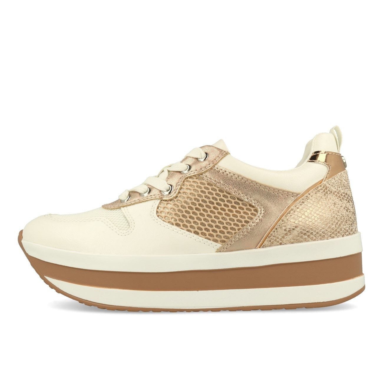 La Strada La Strada 2001098 Damen Sneaker White Rolo Pink Mesh Sneaker