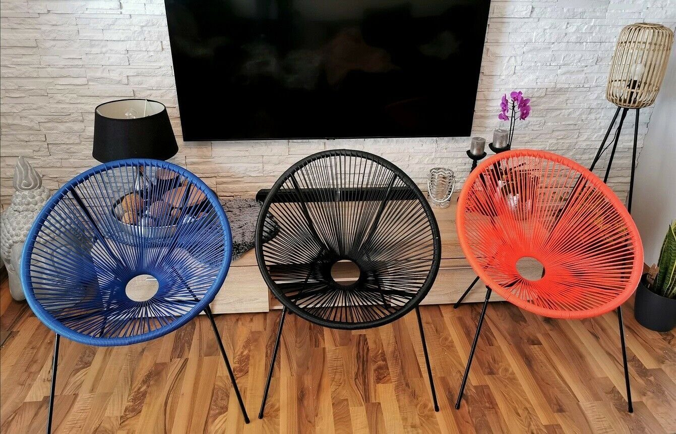 BruKa Stuhl Retro Acapulco Stuhl MEXICO Lounge Gartensessel Sessel Indoor Outdoor Sessel