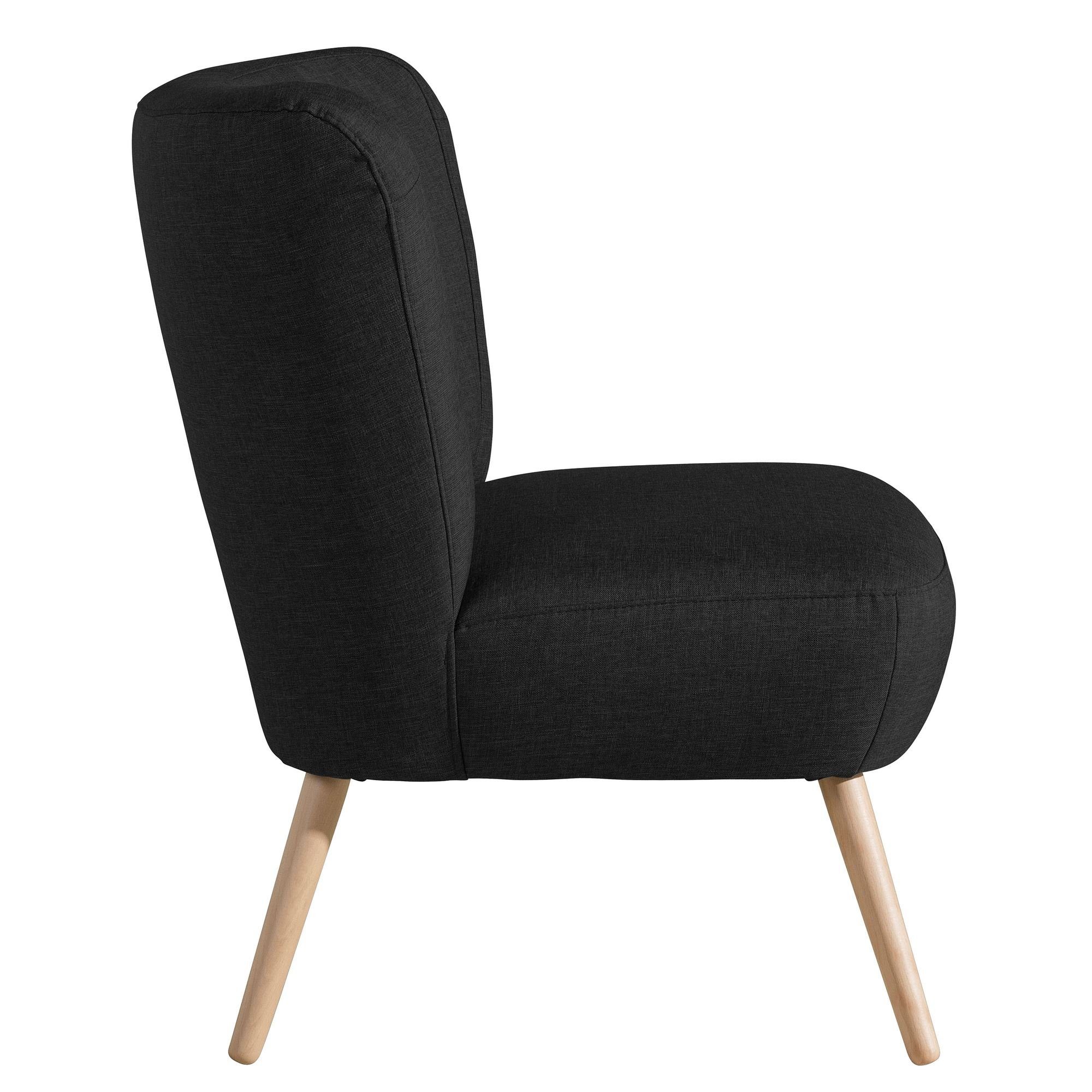 Kostenlosem natur Kessel 22353 Sessel schwarz Sessel aufm inkl. Sitz Buche Bezug 1-St), Kassi 58 Versand, verarbeitet,bequemer / (Sparpreis hochwertig Flachgewebe