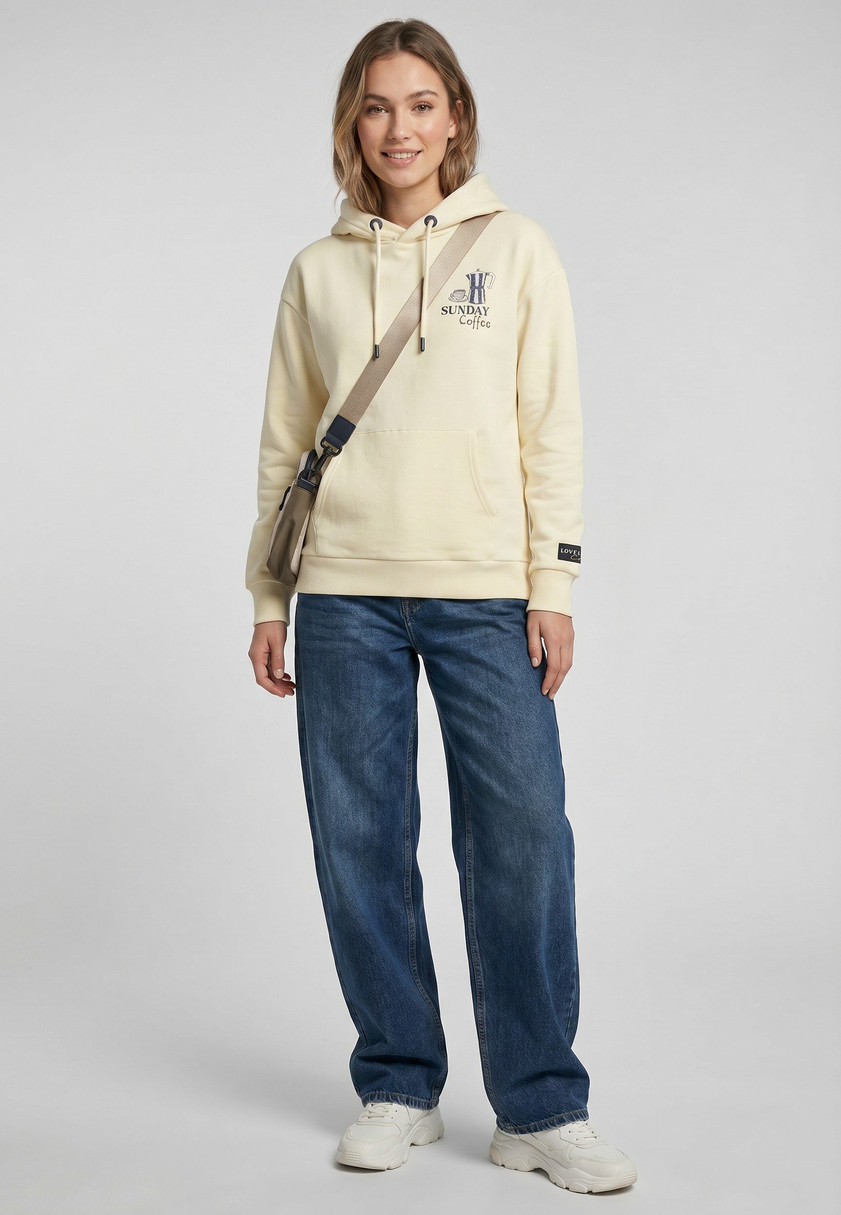 SUBLEVEL Kapuzenpullover Damen Hoodie Hot Drinks Oversize Fit, verschiedene Motive
