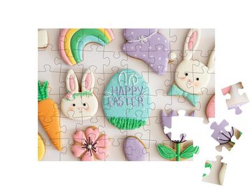 puzzleYOU Puzzle Frohe Ostern: Eine Auswahl an Oster-Cookies, 48 Puzzleteile, puzzleYOU-Kollektionen Festtage