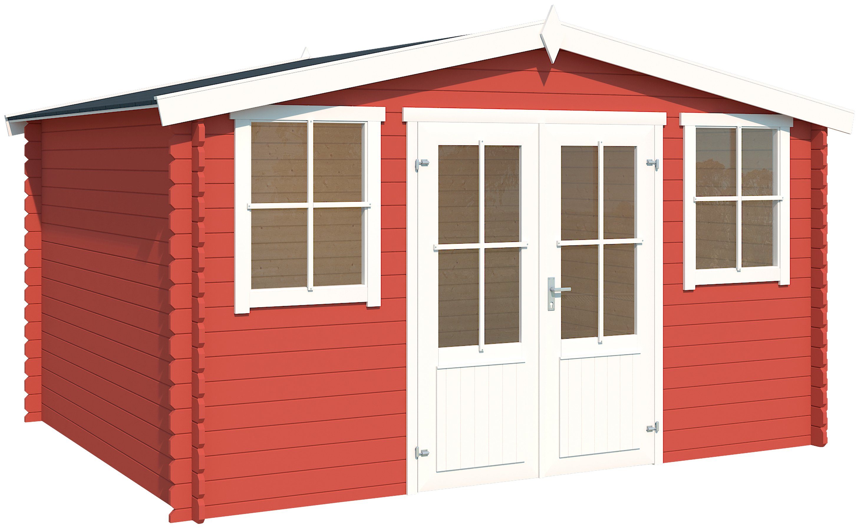 LASITA MAJA Gartenhaus Dallas, BxT: 411x312 cm, Blockbohlenhaus 28mm