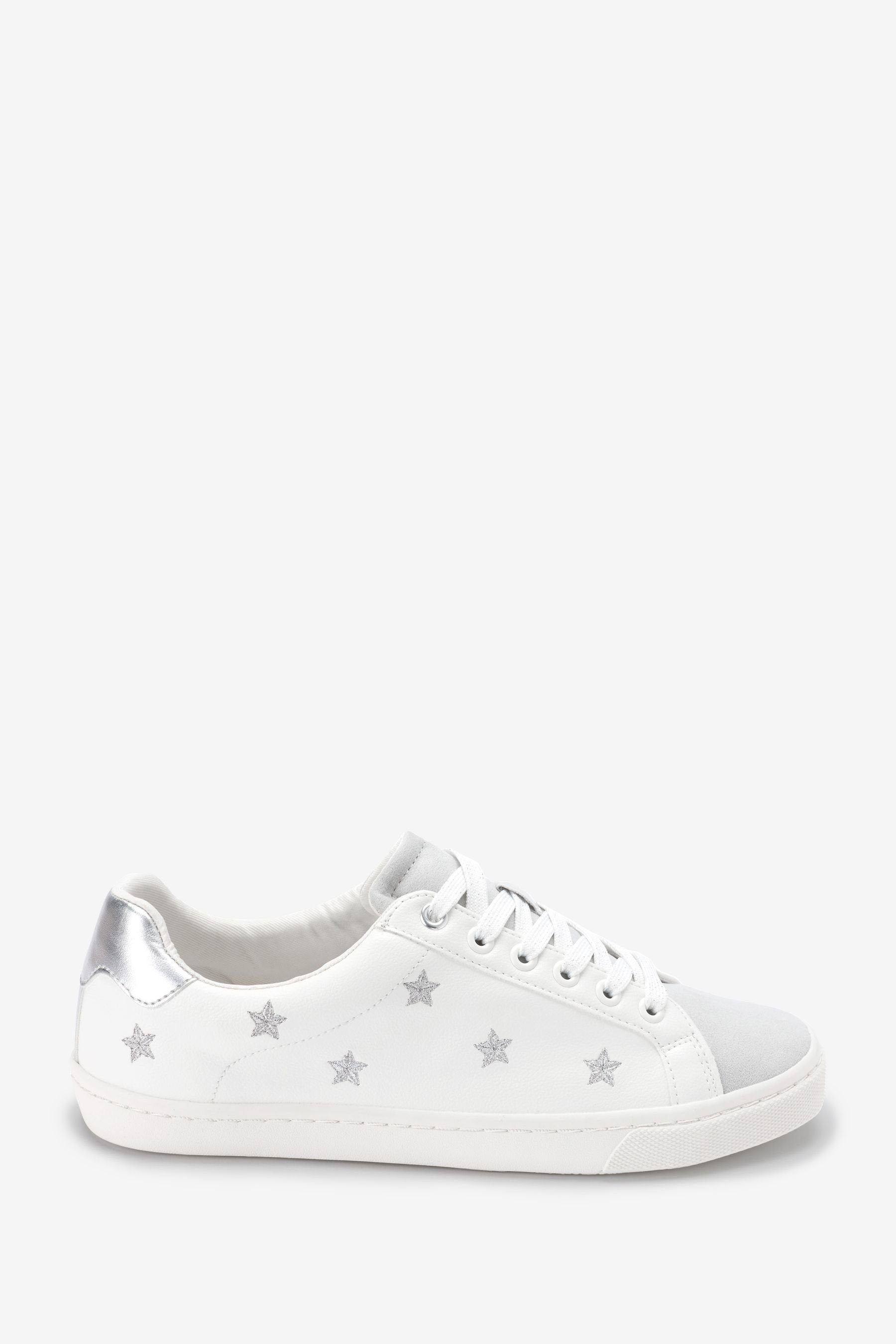 Next Forever Comfort Sternstickerei Sneaker mit White/Silver Sneaker (1-tlg)