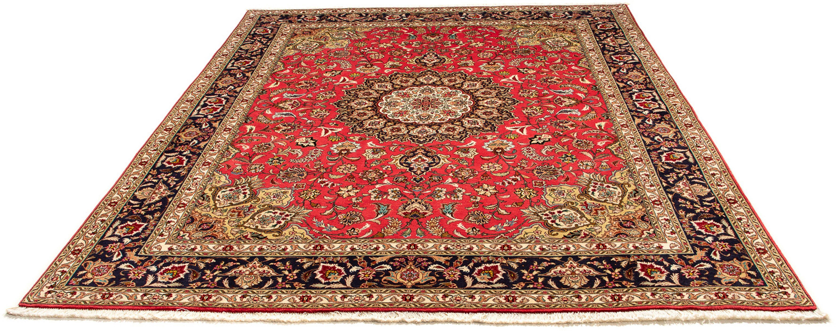 Orientteppich Perser - Täbriz - Royal - 250 x 200 cm - rot, morgenland, rechteckig, Höhe: 7 mm, Wohnzimmer, Handgeknüpft, Einzelstück mit Zertifikat
