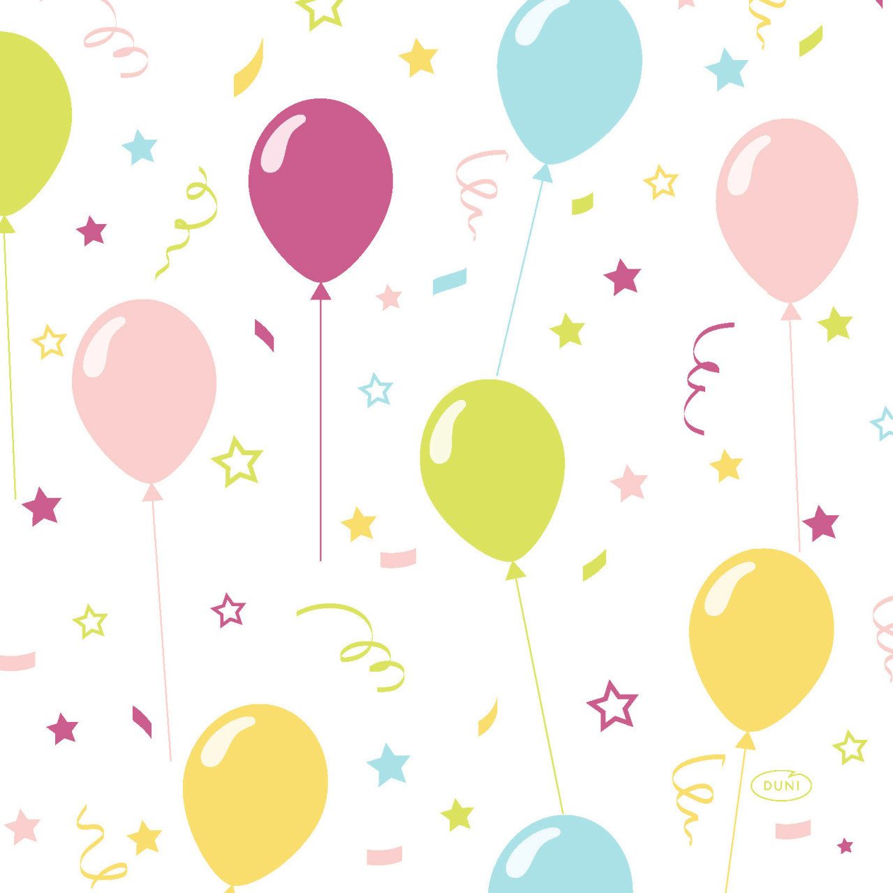 Duni Papierserviette Duni Servietten Balloon Fun 33 x 33 cm - 20er Pack