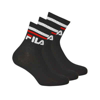 Fila Kurzsocken Unisex Socken, 3 Paar Quarter - Kurzsocken, Sport