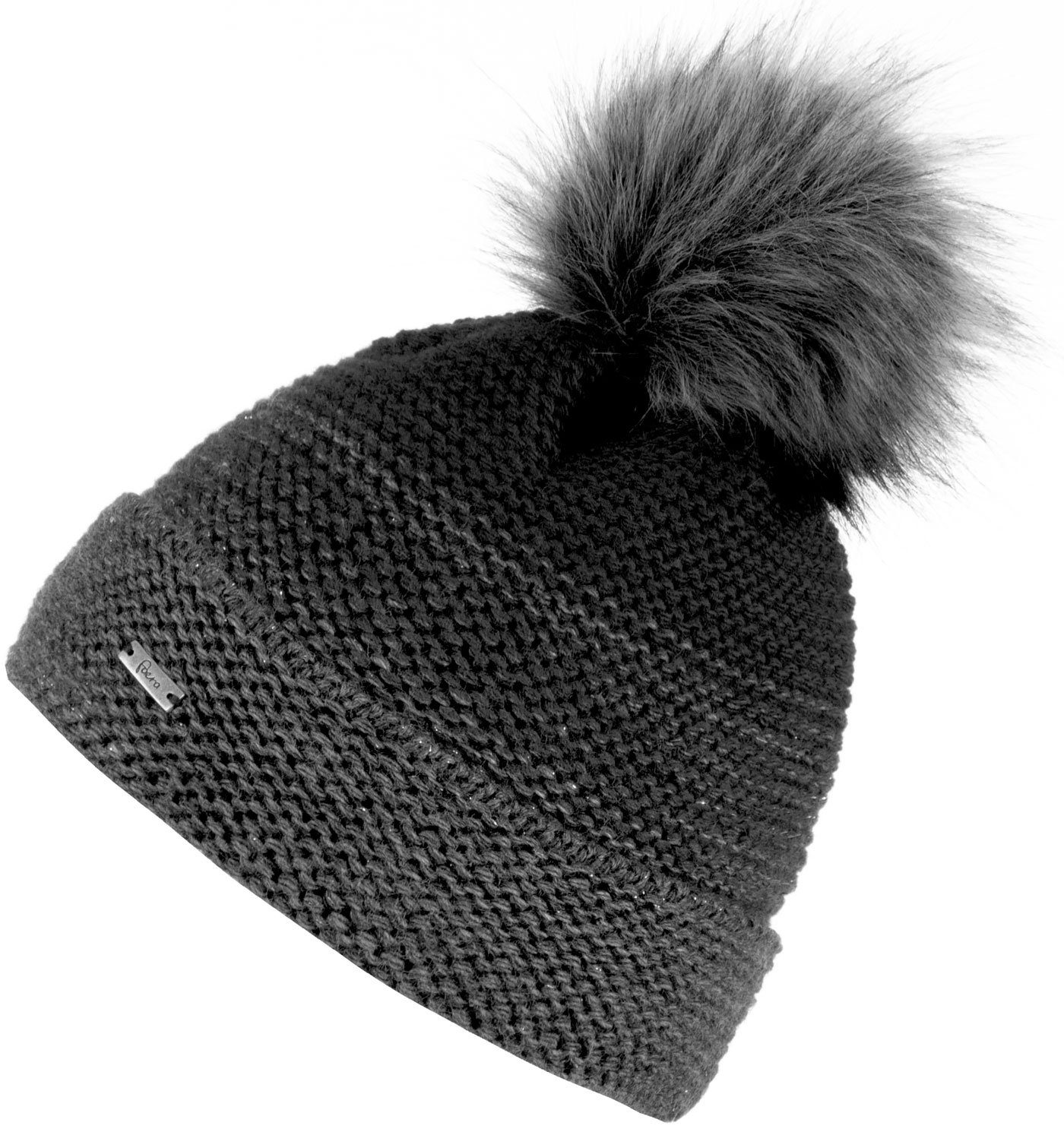 Faera Bommelmütze Wintermütze Damen Herren Mütze Beanie Haube gefüttert Bommelmütze 12