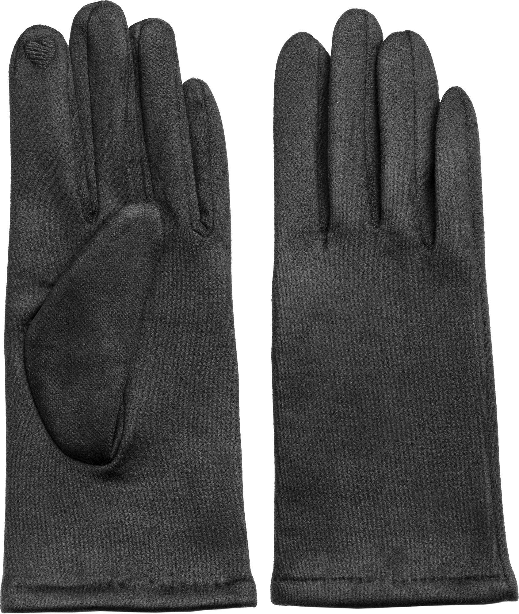 Caspar Strickhandschuhe GLV013 klassisch elegante uni Damen Winter Handschuhe dunkelgrau