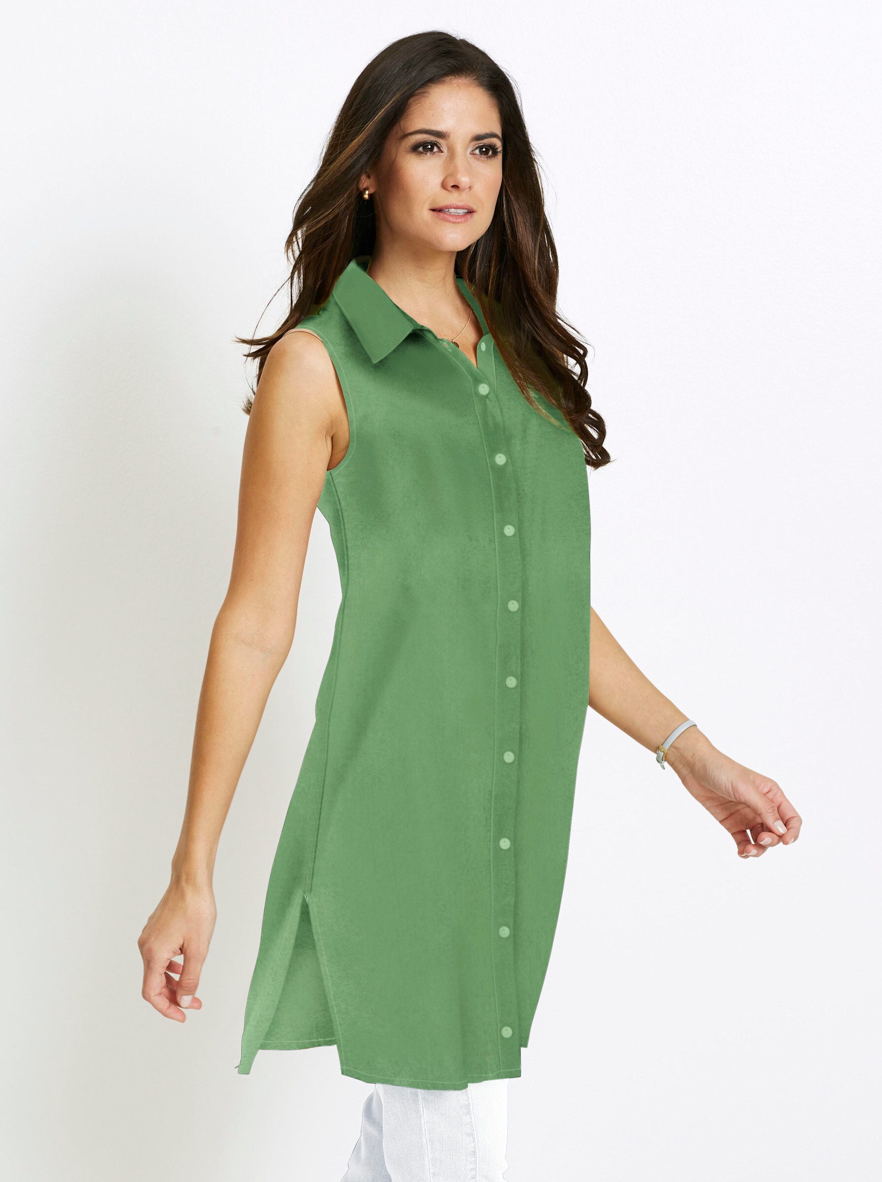 Klassische Bluse Longbluse