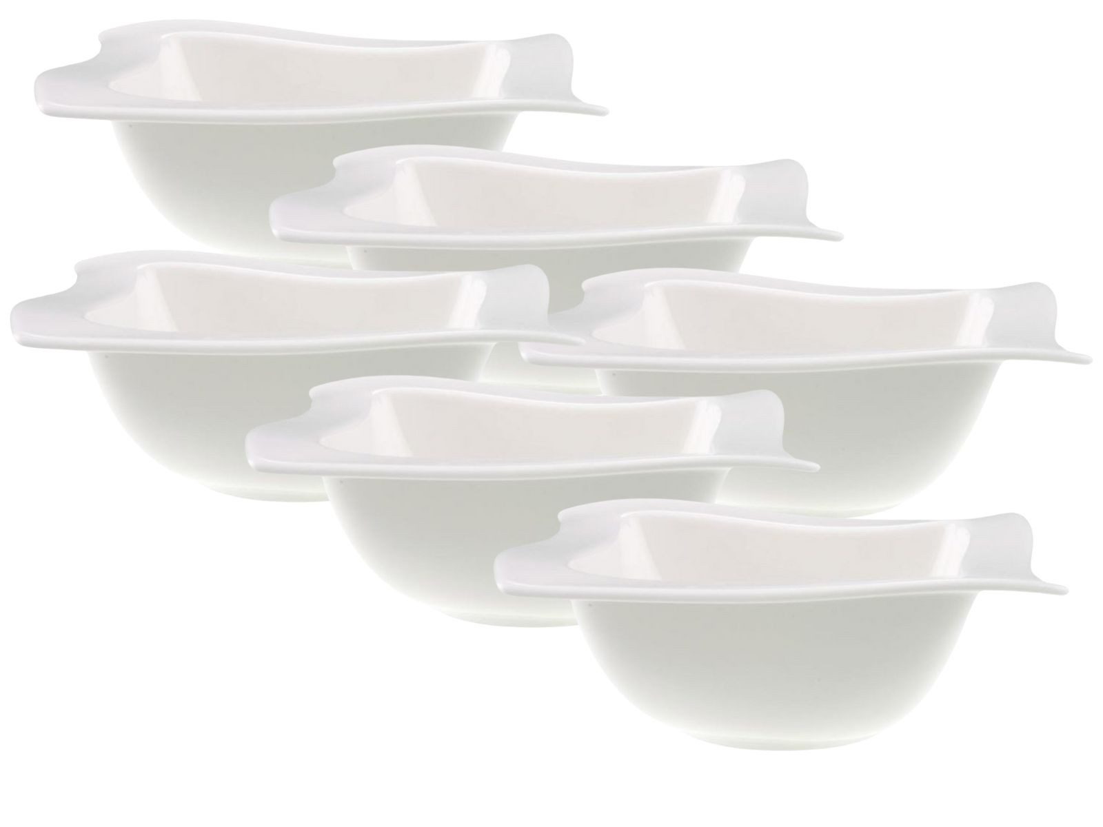 Villeroy & Boch Geschirr-Set New Wave Bol 0,6 l Set6, Premium Porcelain