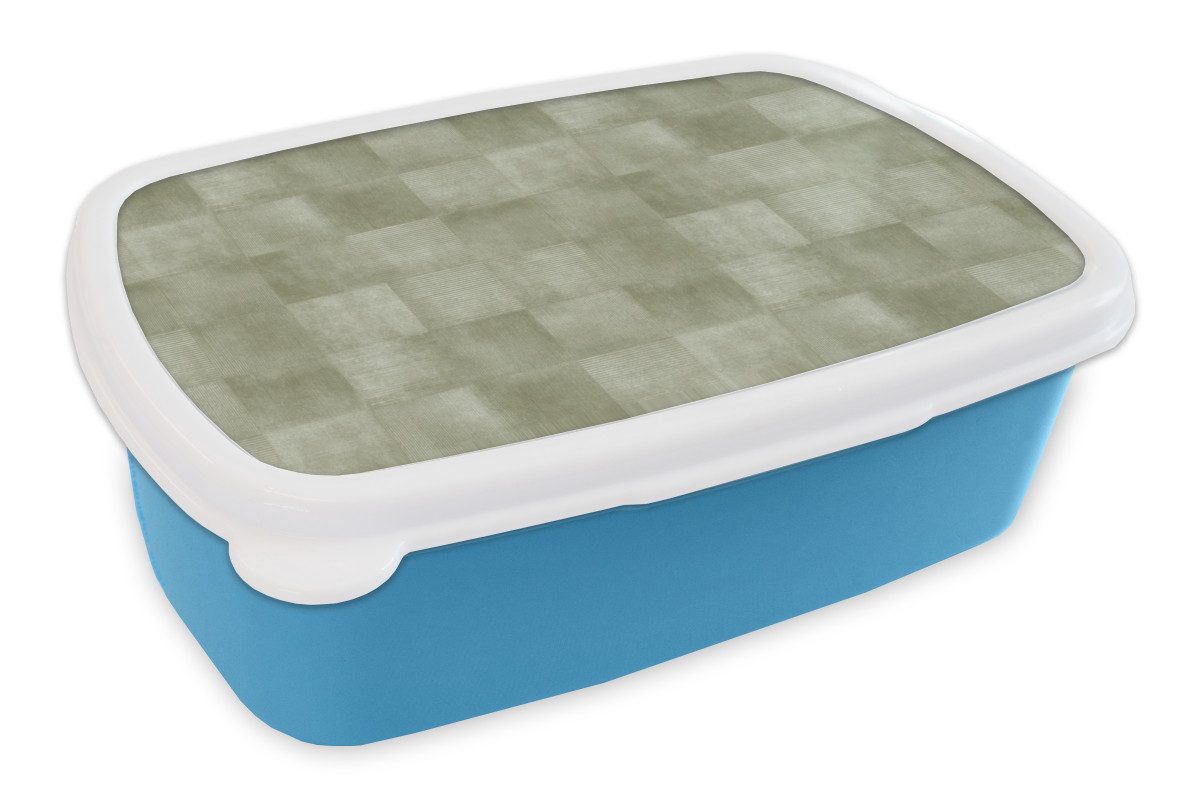 MuchoWow Lunchbox Wohnungen - Rustikal - Grün, Kunststoff, (2-tlg), Brotdose, Lunchbox, Brotbox für Kinder und Erwachsene