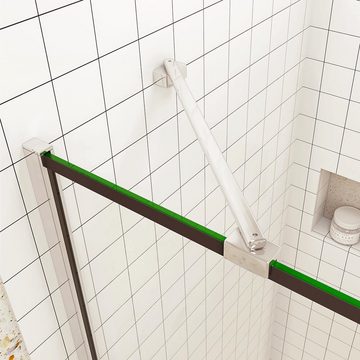duschspa Duschwand ESG Nano Glas Glaswand Walk in Dusche Duschtrennwand Duschwand, Einscheibensicherheitsglas, Sicherheitsglas, (Set), Glas, Nano Glas
