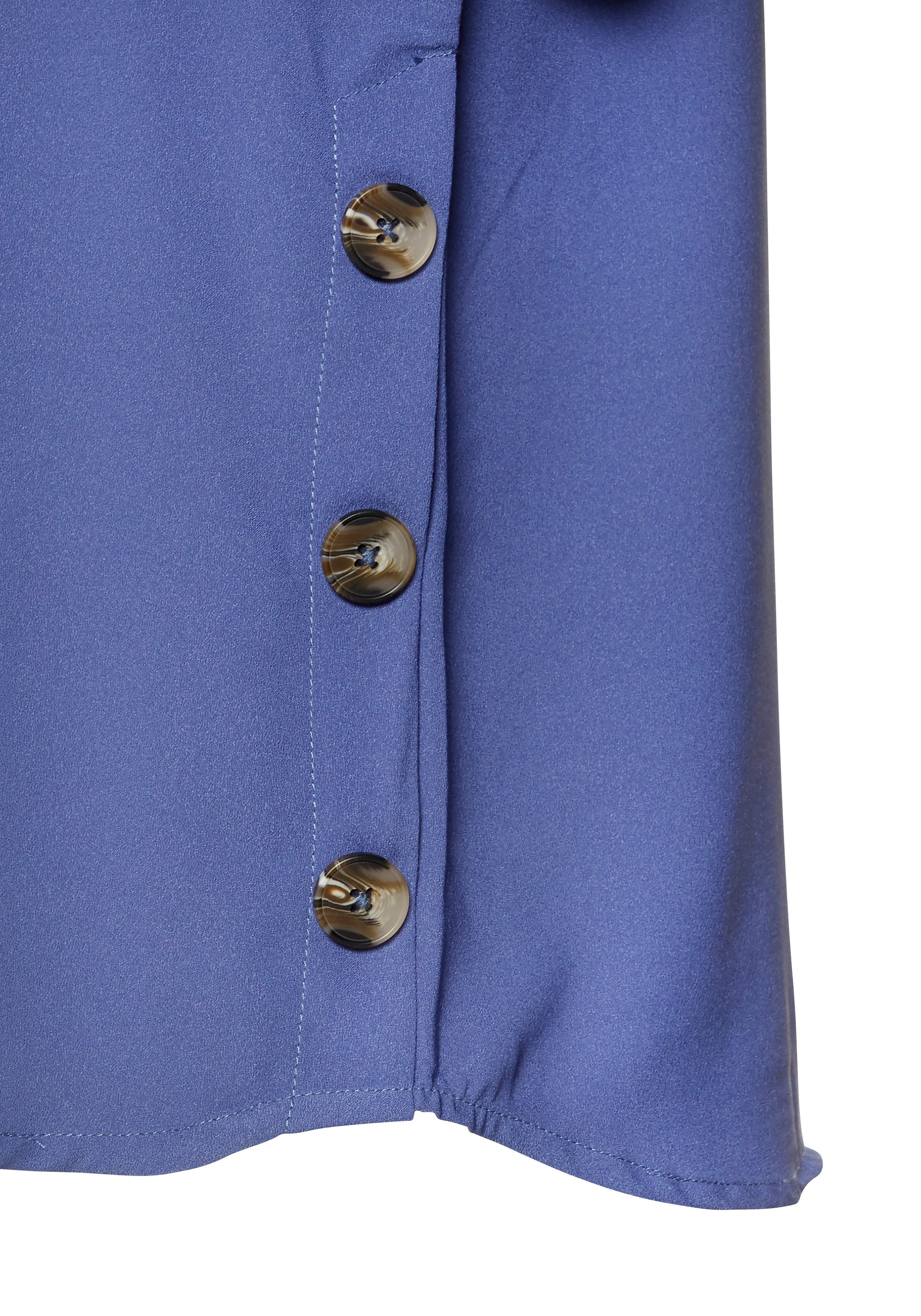 Vivance by Lascana Kurzarmbluse mit Zierknopfleisten seitlich Blusenshirt in extra lockerer Form, lässige Schlupfbluse, Basic – Bild 5 von 5
