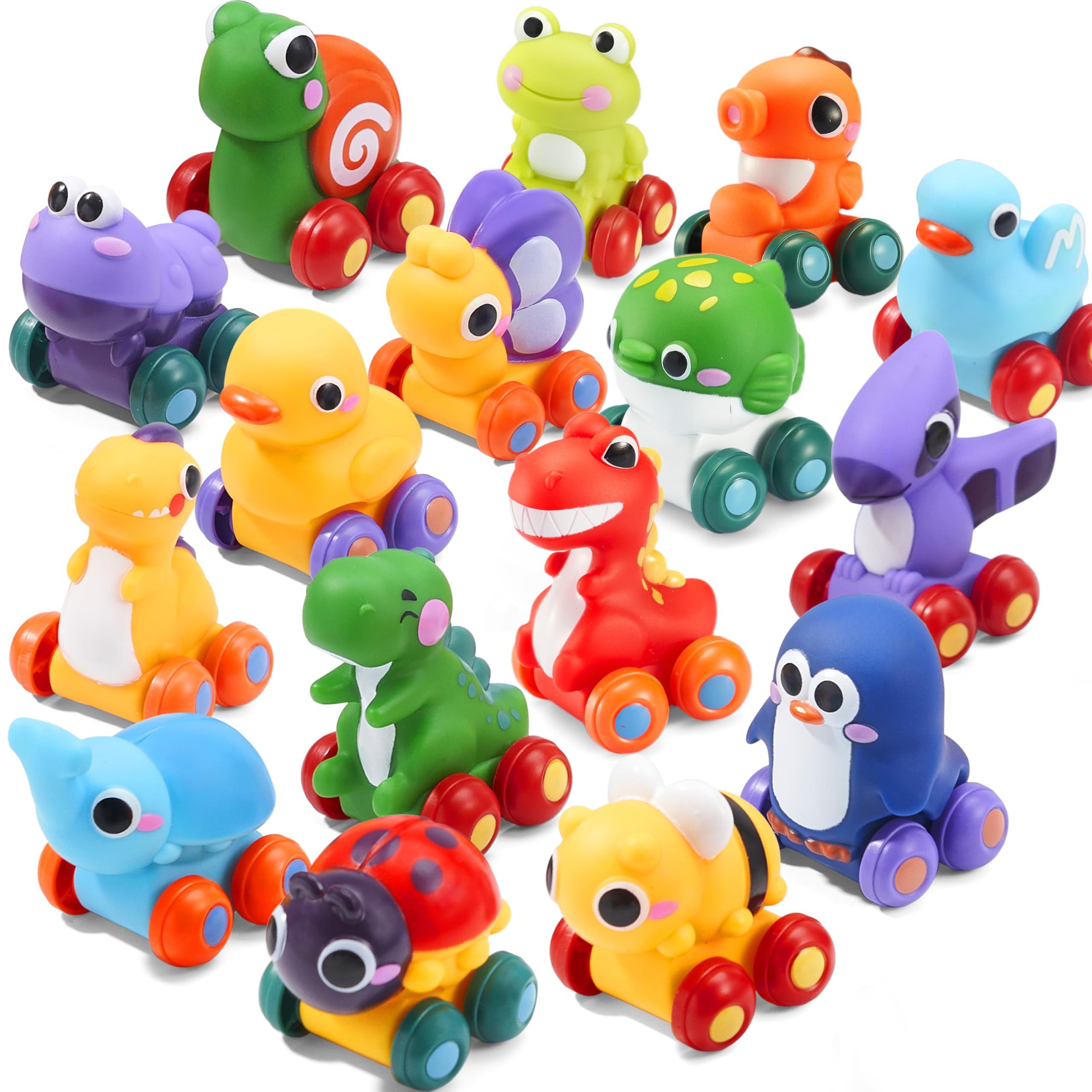 JOYIN Spielzeug-Rennwagen JOYIN Soft-Auto-Set, Mini-Fahrzeuge, ideales Geschenk für Kleinkinder