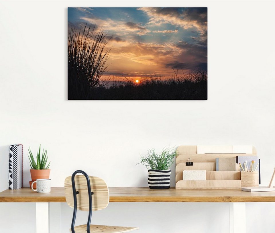 Artland Wandbild Sonnenuntergang an der Küste Ostsee, Bilder vom  Sonnenuntergang & -aufgang (1 St), als Alubild, Leinwandbild, Wandaufkleber  oder Poster in versch. Größen