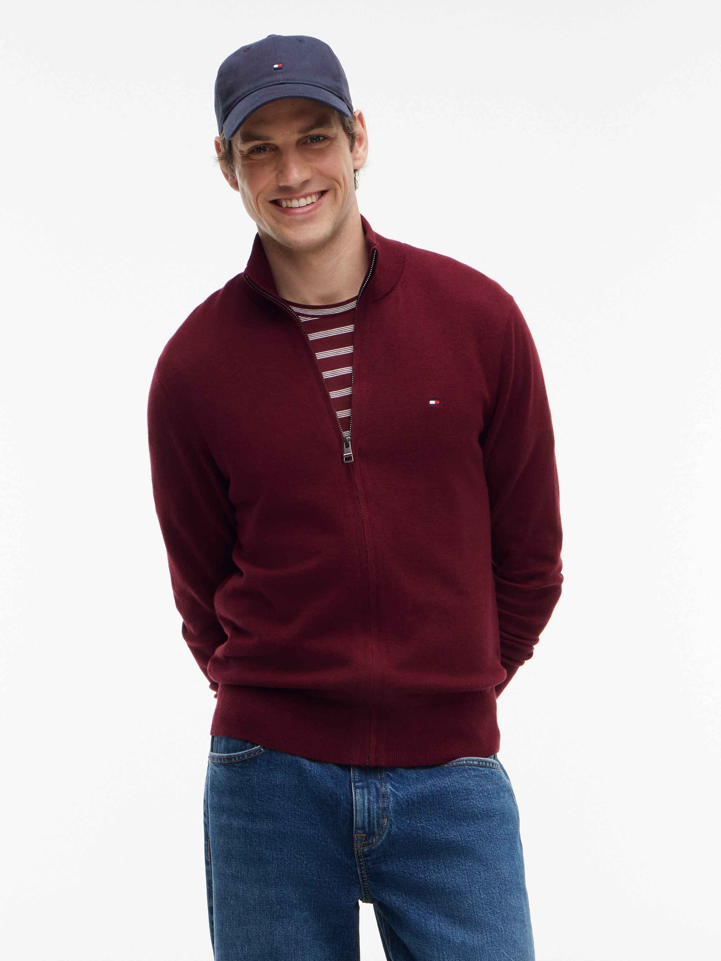 Tommy Hilfiger Cardigan PIMA ORG CTN CASHMERE ZIP THRU