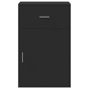 vidaXL Fächerschrank Beistellschrank Schwarz 56,5x39x90 cm Holzwerkstoff (1-St)