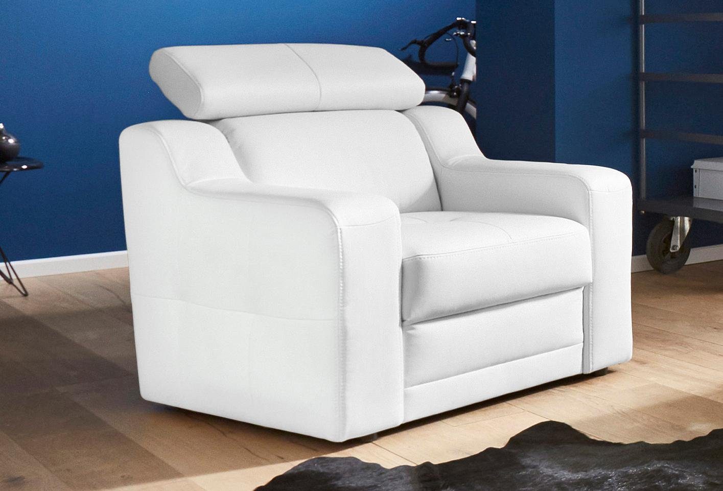 exxpo - sofa fashion Sessel Lotos, Loungesessel, mit Kopf- bzw. Rückenteilverstellung