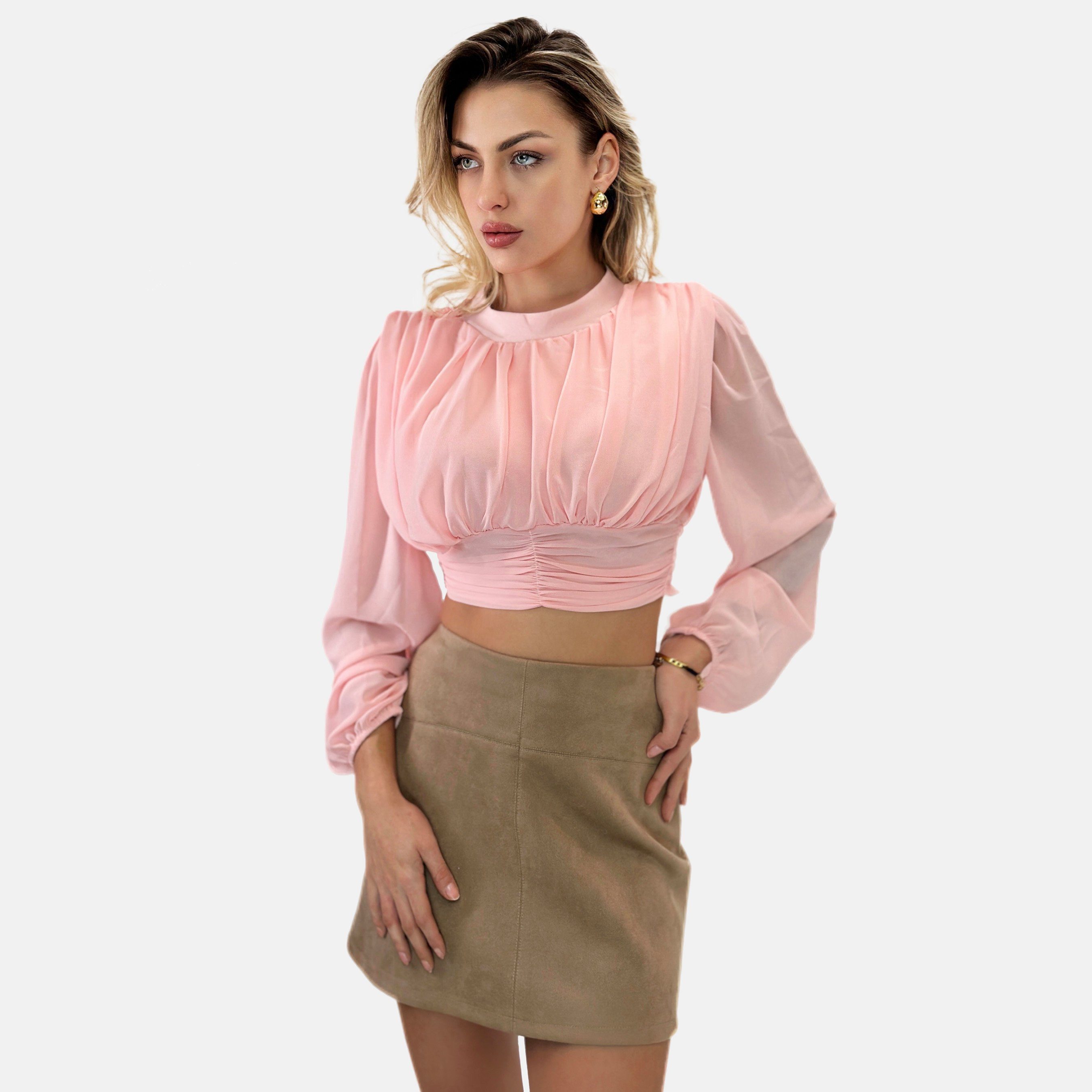 Elara Klassische Bluse Elara Damen Oberteil (1-tlg)