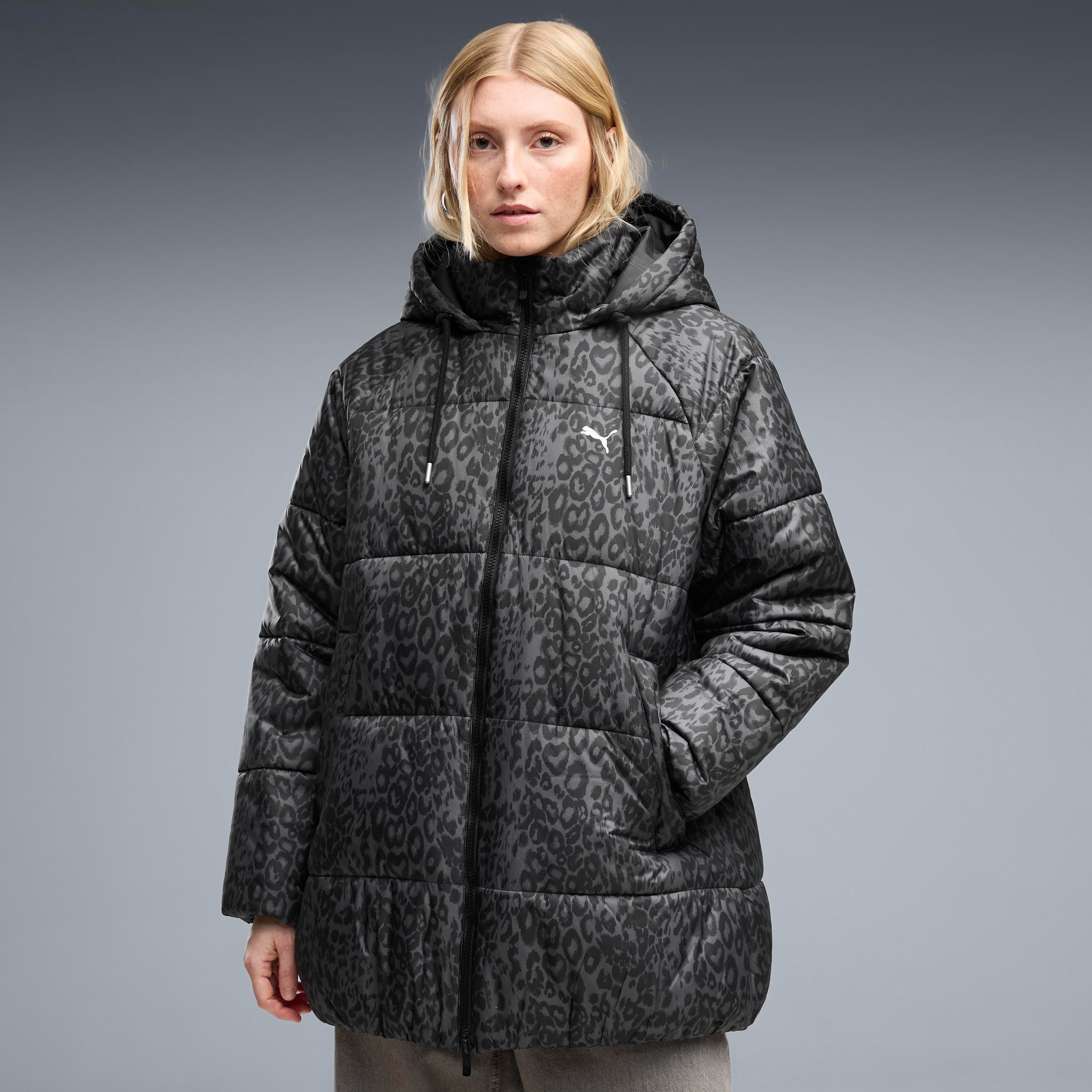 PUMA Winterjacke STYLE PADDED JACKET W mit Kapuze, wasserabweisendes Material, mit Reißverschluss