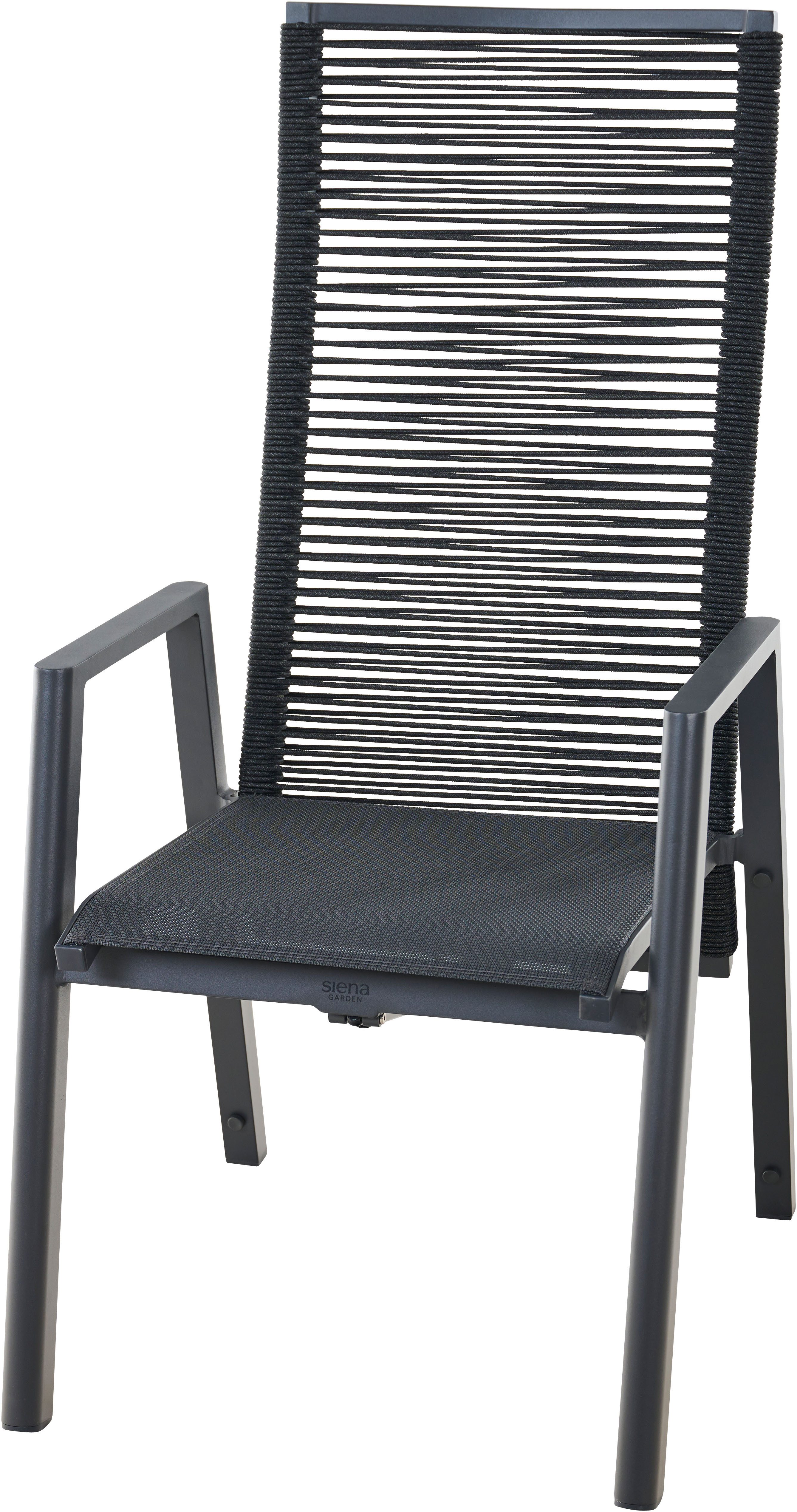 Siena Garden Gartensessel BOLOGNA Move Sessel, Aluminiumgestell, Rope Geflecht