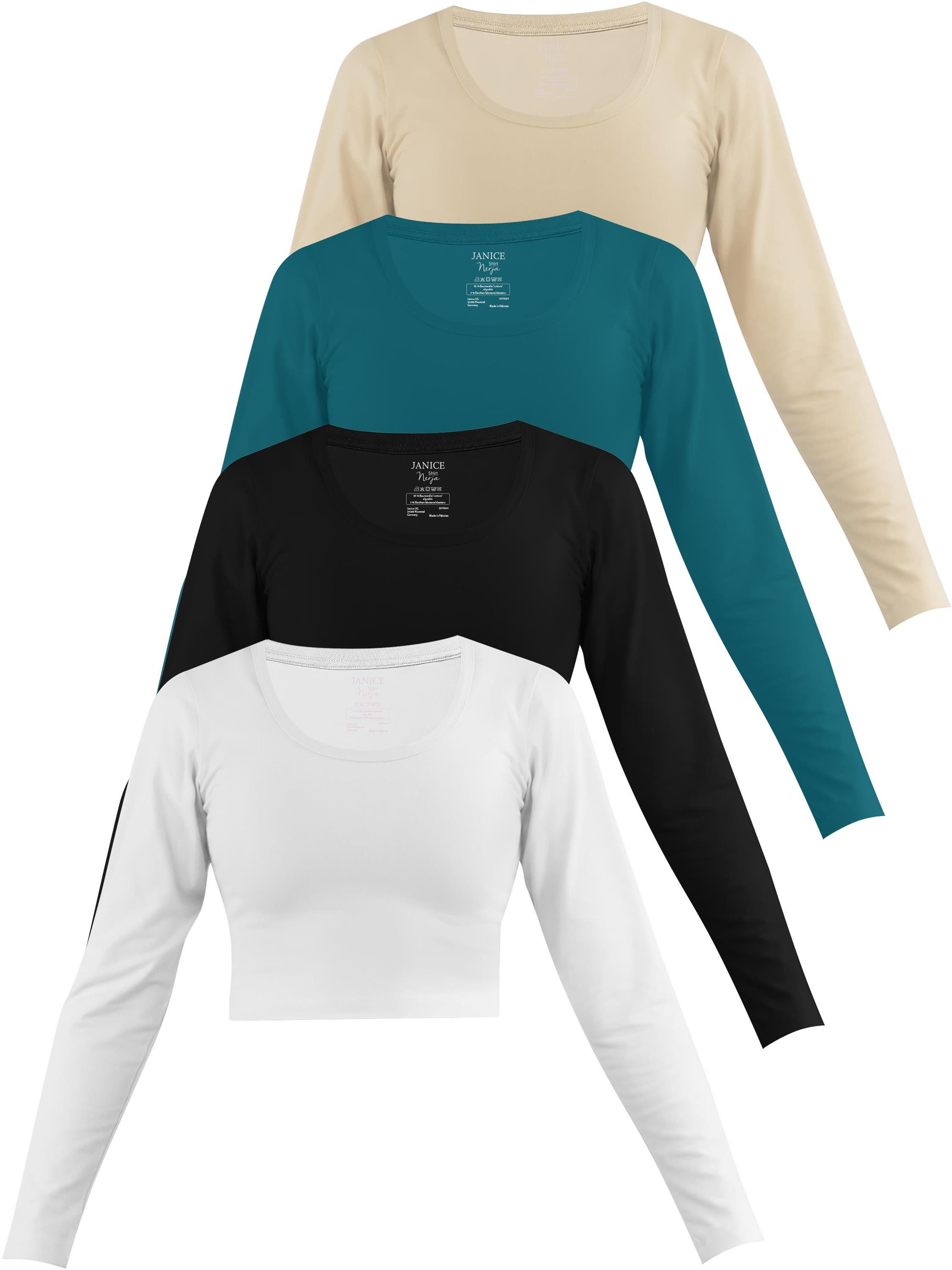 Weiß/Schwarz/Petrol/Beige